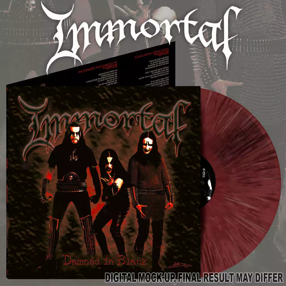 IMMORTAL · Damned In Black | CHERRY RED ECO LP (Black Metal Vinyl)