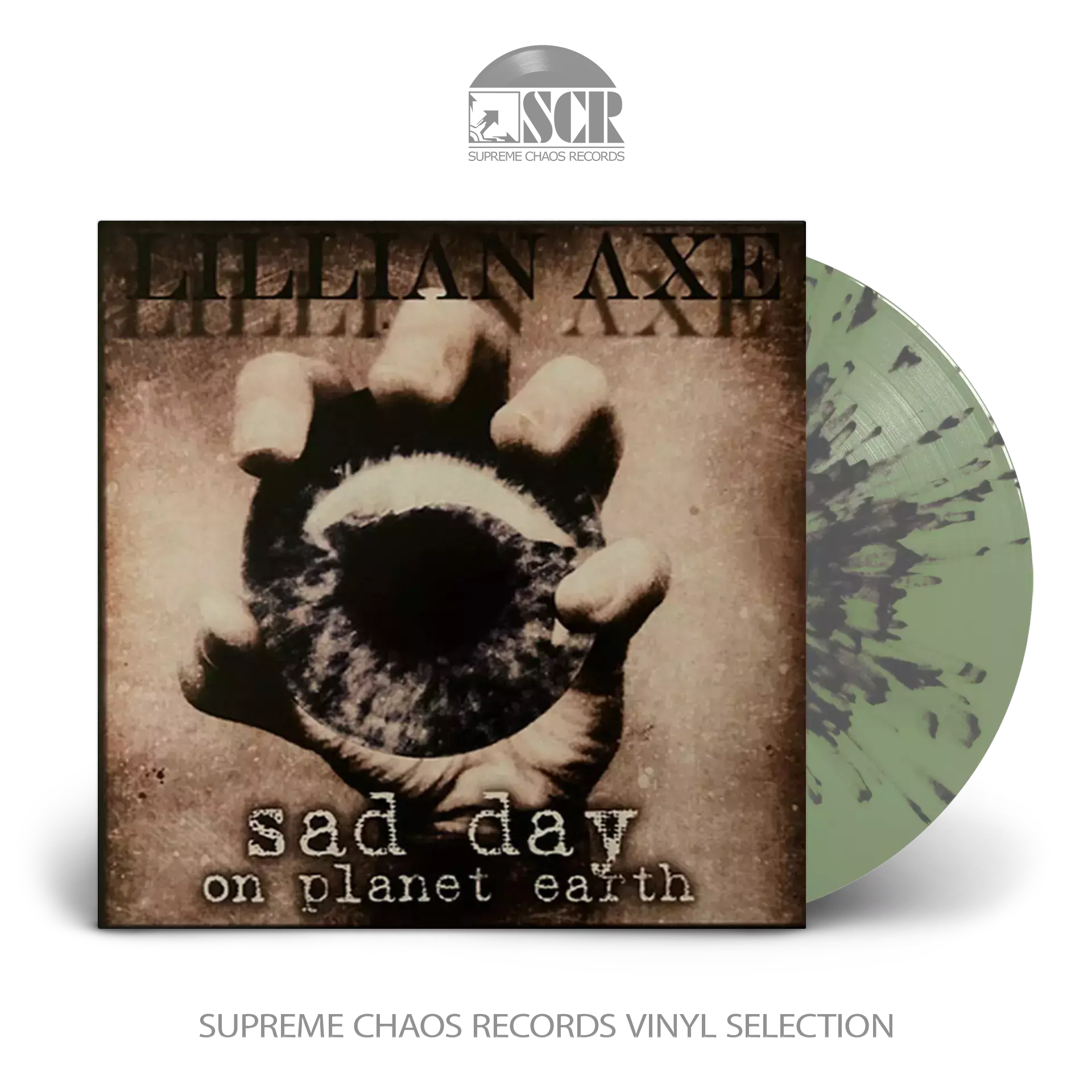 LILLIAN AXE - Sad Day On Planet Earth · CLEAR GREEN/GREY SPLATTER DLP LILLIAN AXE - Sad Day On Planet Earth · CLEAR GREEN/GREY SPLATTER DLP (Hard Rock Vinyl)