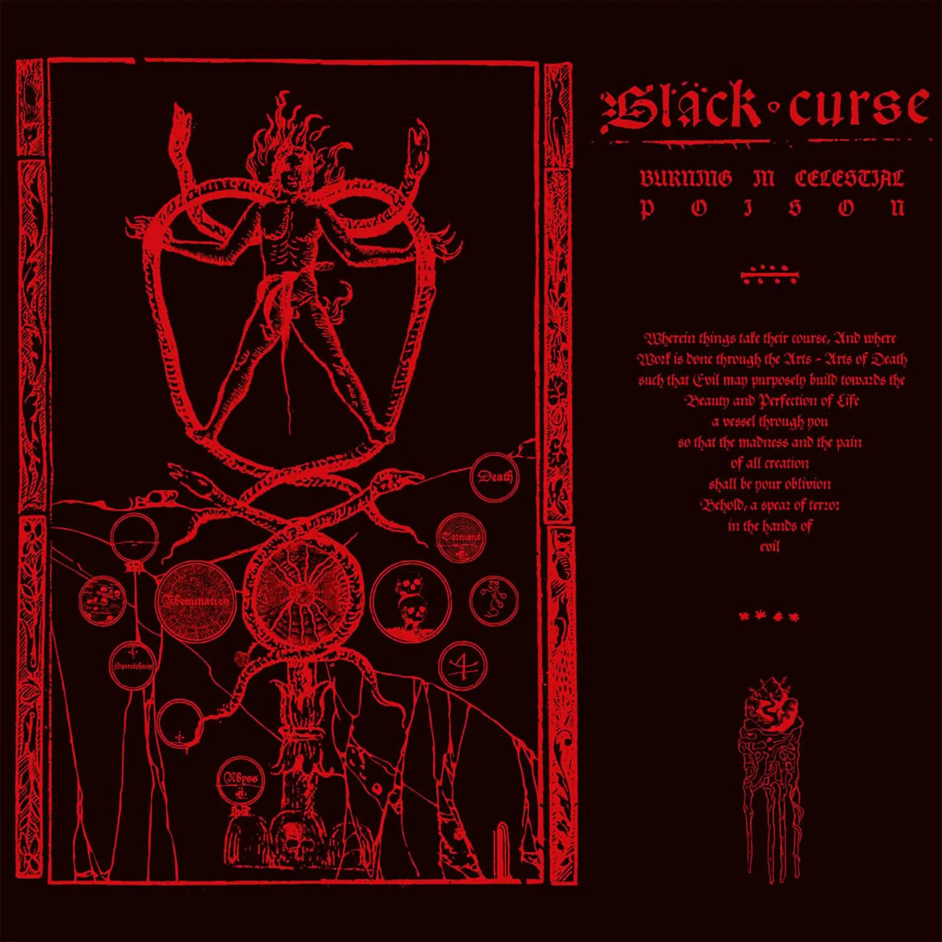 BLACK CURSE - Burning In Celestial Poison · BLACK LP (Black Metal Vinyl) · Bild 1
