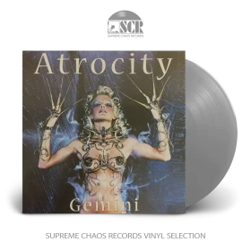 ATROCITY · Gemini | SILVER/BLUE LP (Industrial Metal Vinyl)