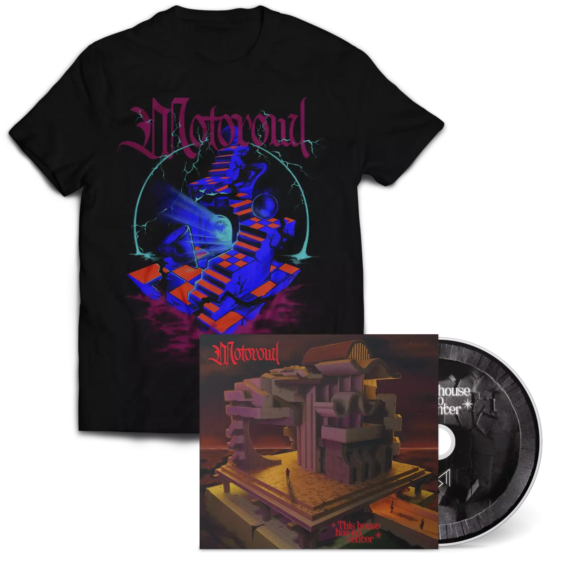 MOTOROWL · This House has no Center | DIGIPAK CD+SHIRT BUNDLE (Doom Rock/Hardrock/Doom Metal CDs)