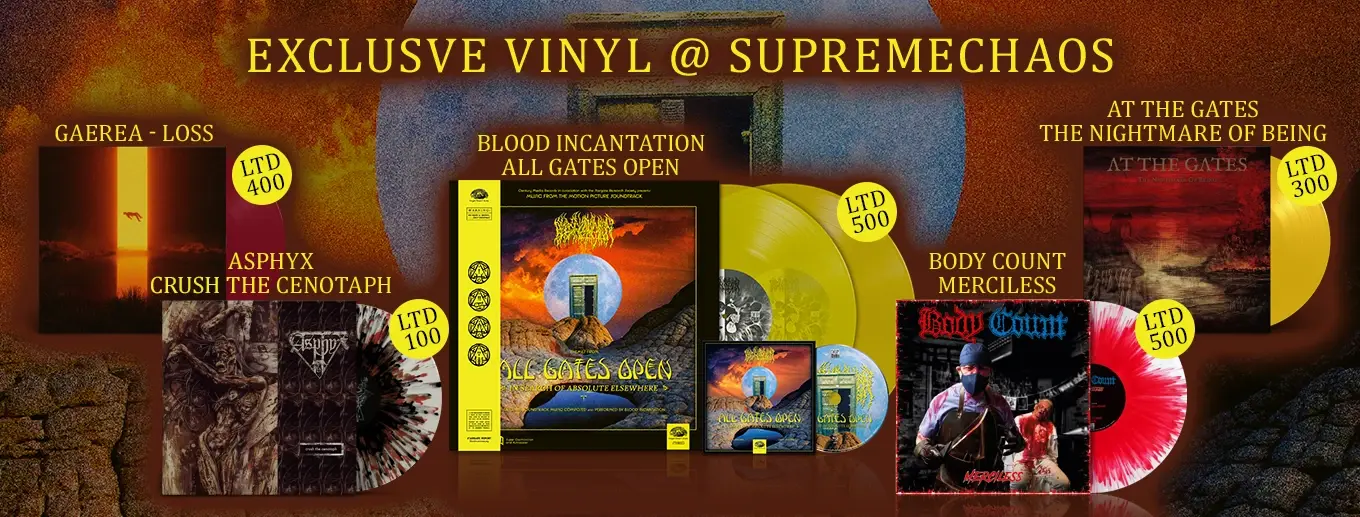 Exklusive Vinyl-Editionen bei Supreme Chaos Records – neues Album von Blood Incantation auf gelbem Vinyl