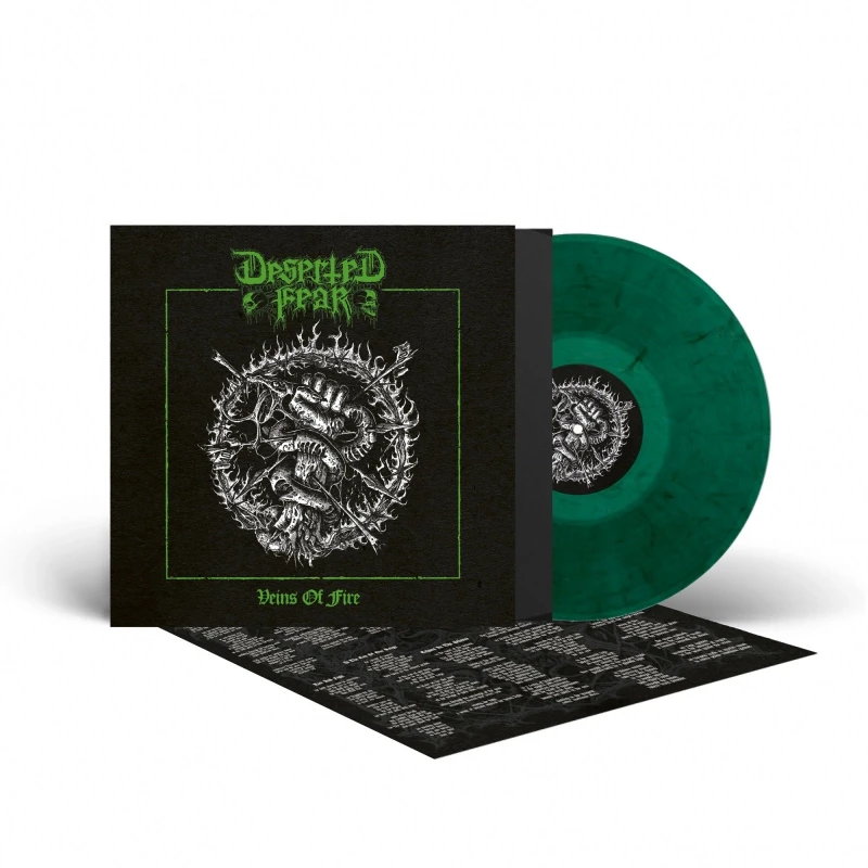 DESERTED FEAR · Veins Of Fire | GREEN MARBLED LP (Death Metal Vinyl)