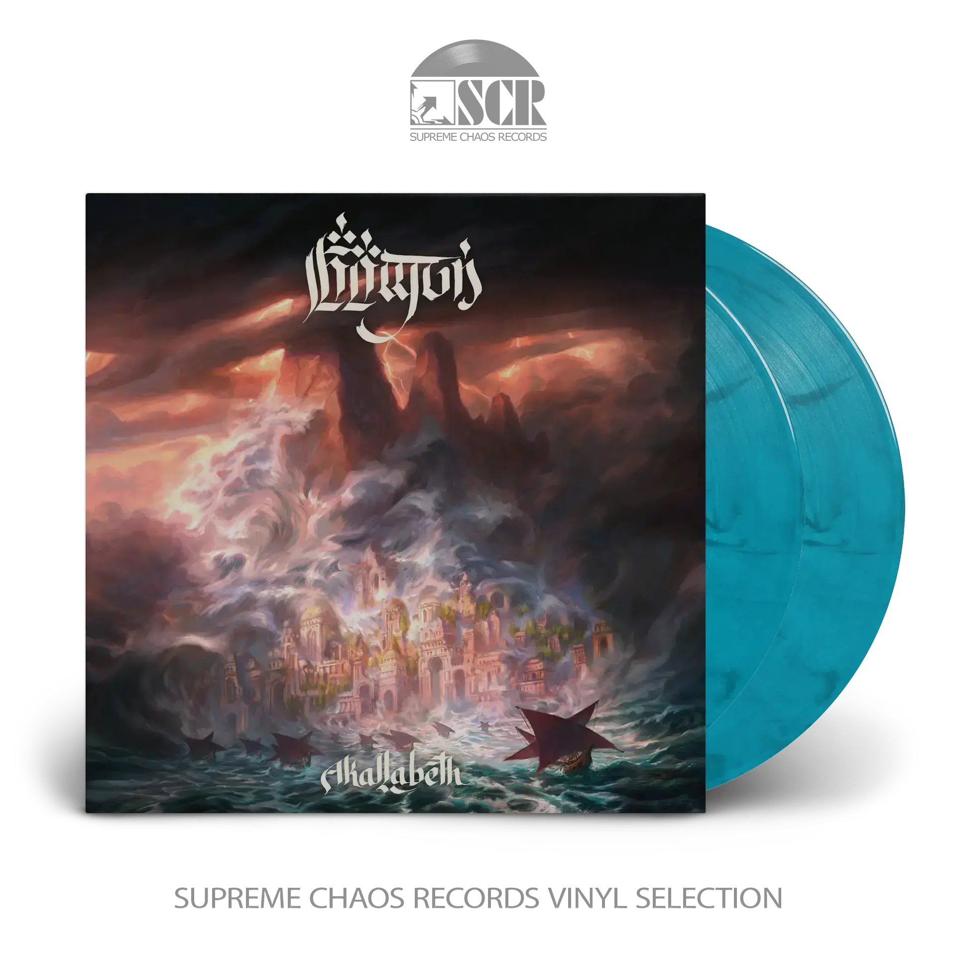 ANFAUGLIR - Akallabêth · TRANSPARENT BLUE/BLACK 2LP (Black Metal Vinyl)