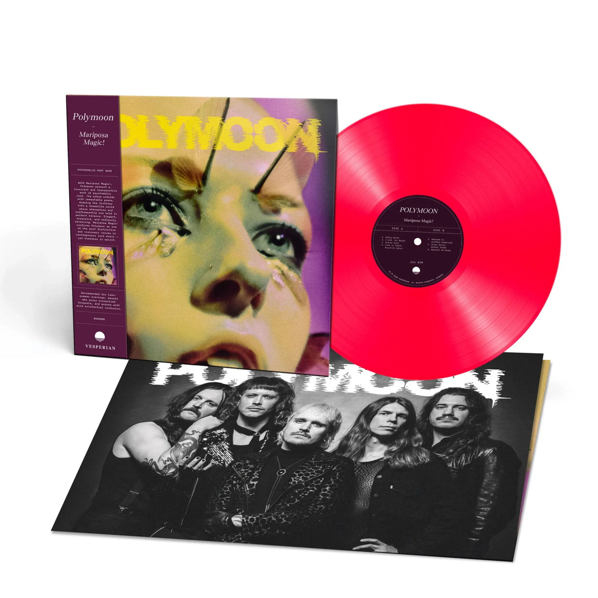 POLYMOON · Mariposa Magic! | NEON PINK LP (Psychedelic Rock Vinyl) · Bild 2