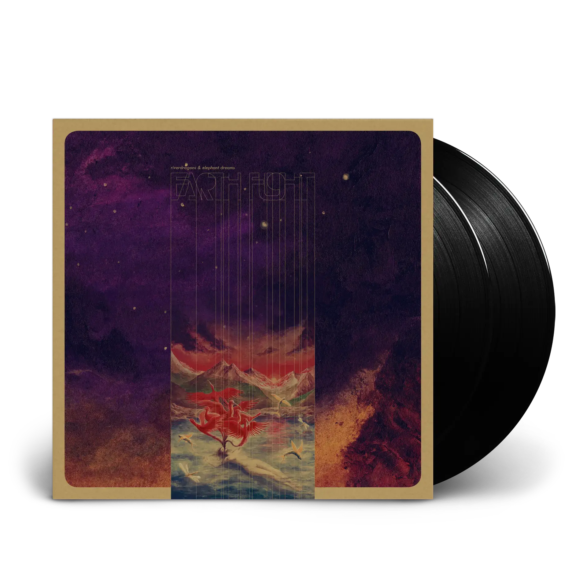 EARTH FLIGHT · Riverdragons & Elephant Dreams | BLACK 2LP (Progressive Rock Vinyl)