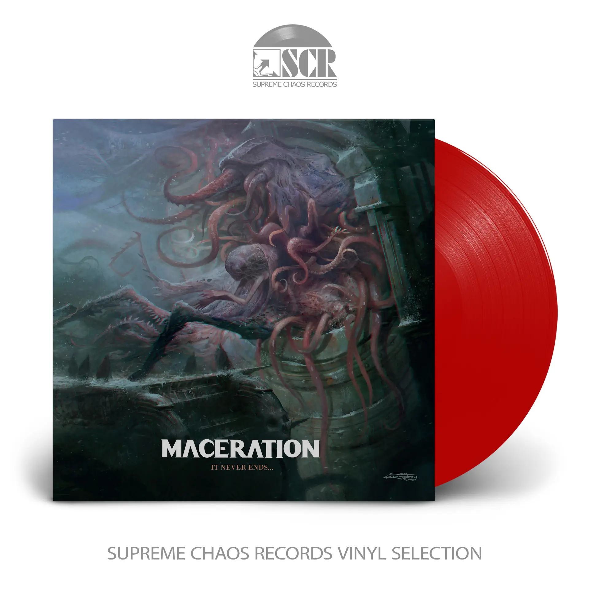MACERATION · It never ends... | RED LP (Death Metal Vinyl)