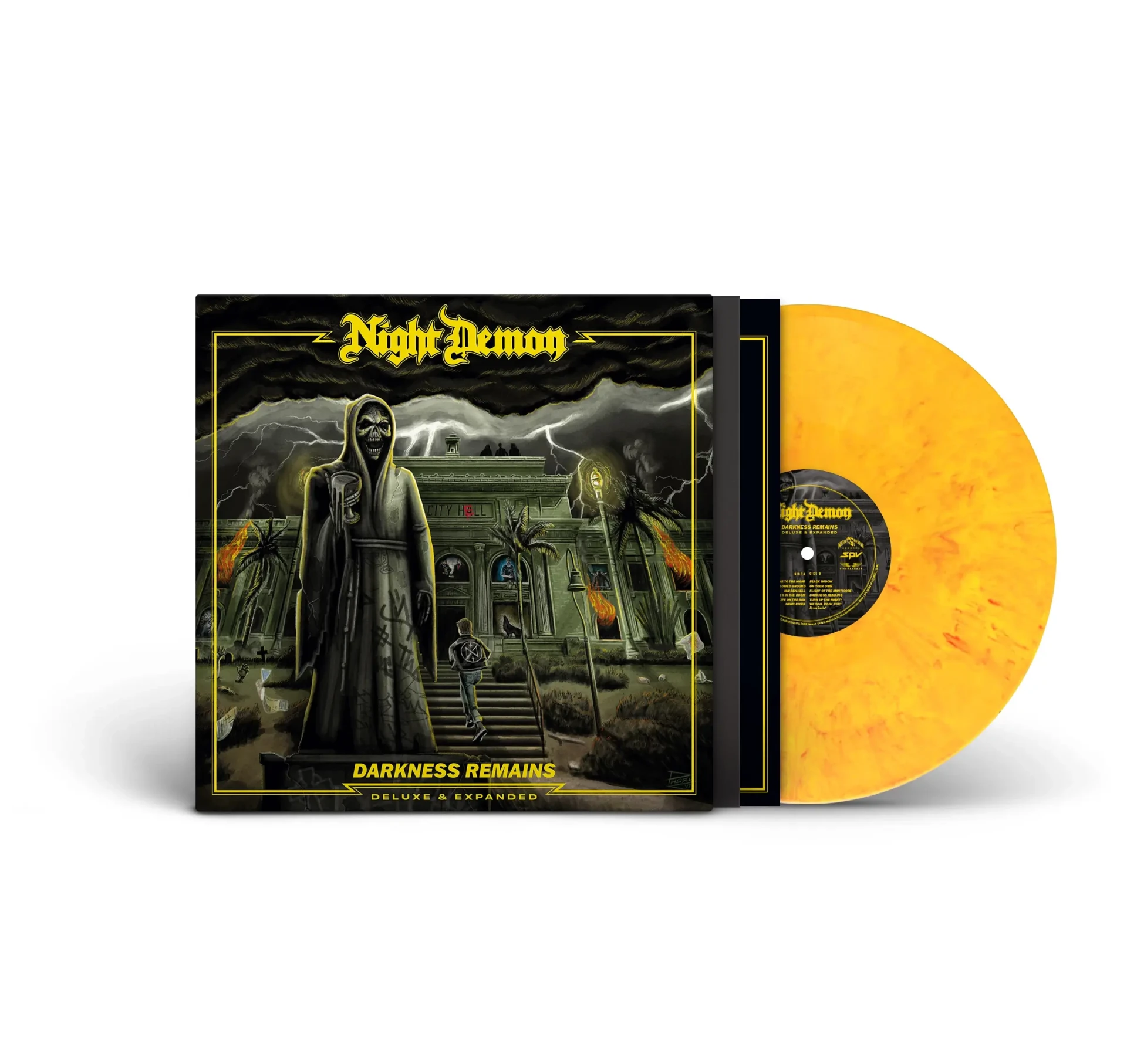 NIGHT DEMON - Darkness Remains (Deluxe & Expaned) · MARBLED LP NIGHT DEMON - Darkness Remains (Deluxe & Expaned) · MARBLED LP (Heavy Metal Vinyl)