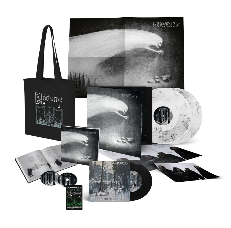 HEXVESSEL · Nocturne | WHITE BLACK 2LP+7"+ARTBOOK BUNDLE (Psychedelic Rock/Folk Metal/Black Metal Vinyl)