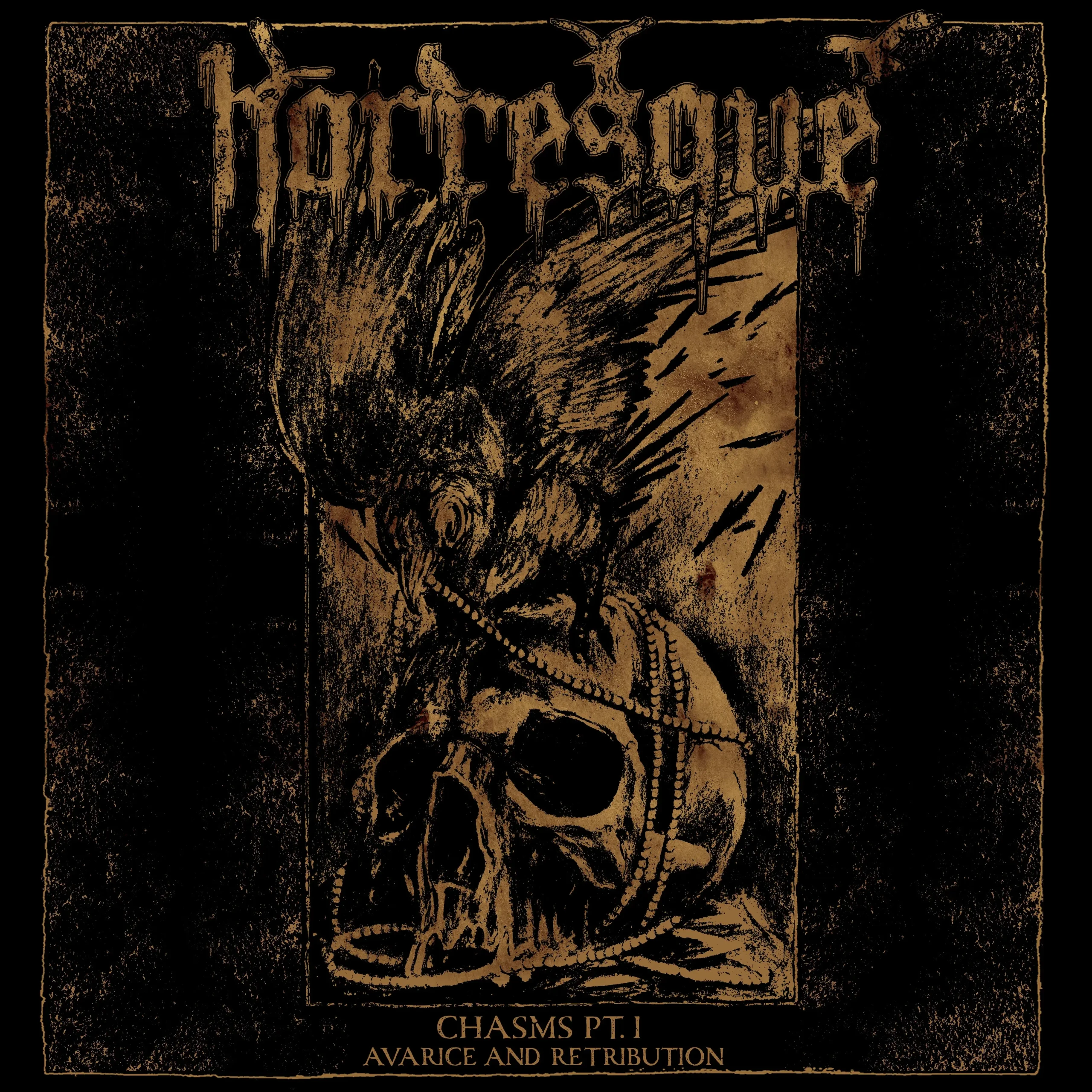 HORRESQUE - Chasms Pt. I - Avarice and Retribution · YELLOW/BLACK LP (Death Metal/Black Metal Vinyl) · Bild 1