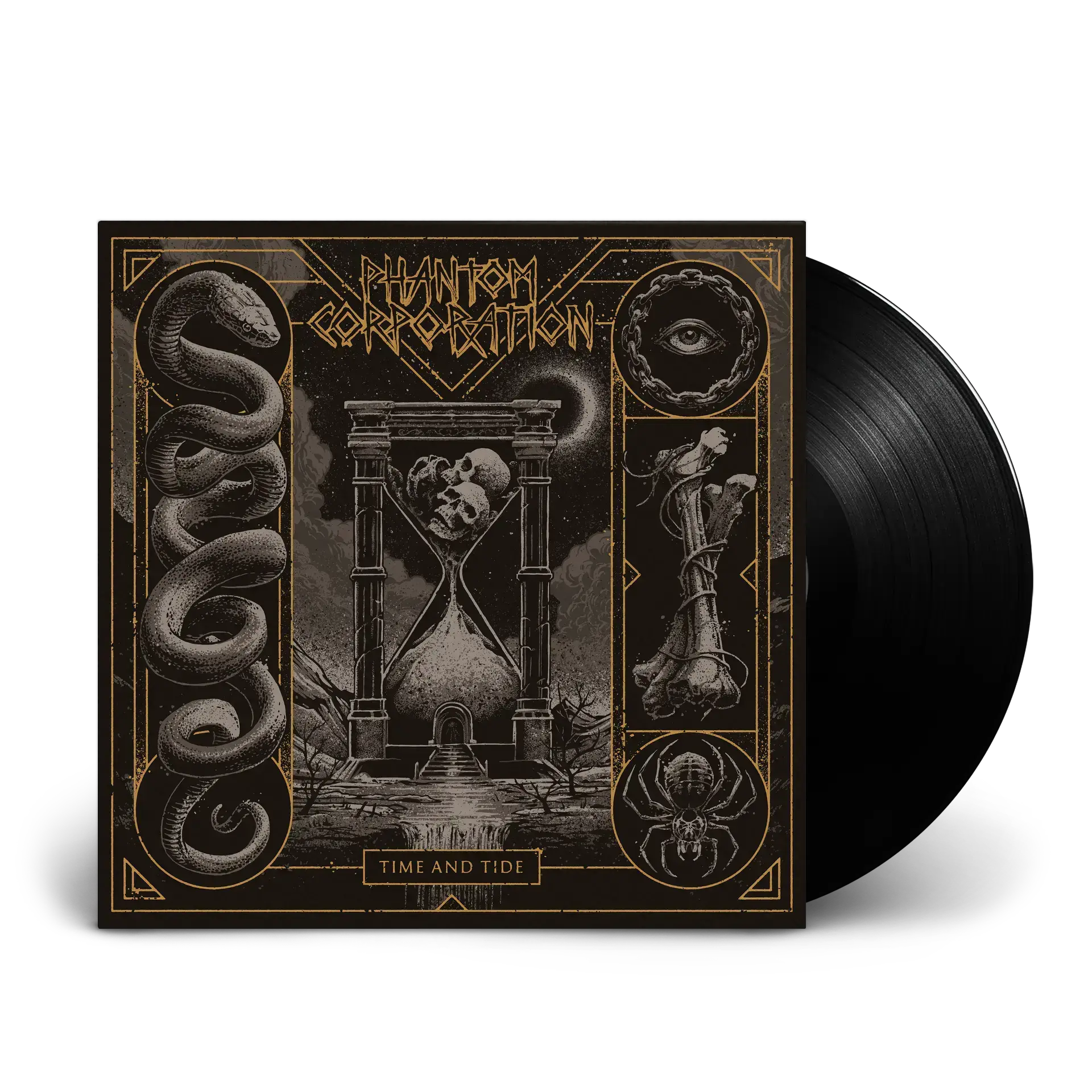 PHANTOM CORPORATION - Time And Tide · BLACK LP PHANTOM CORPORATION - Time And Tide · BLACK LP (Thrash Metal/D-Beat/Death Metal Vinyl)