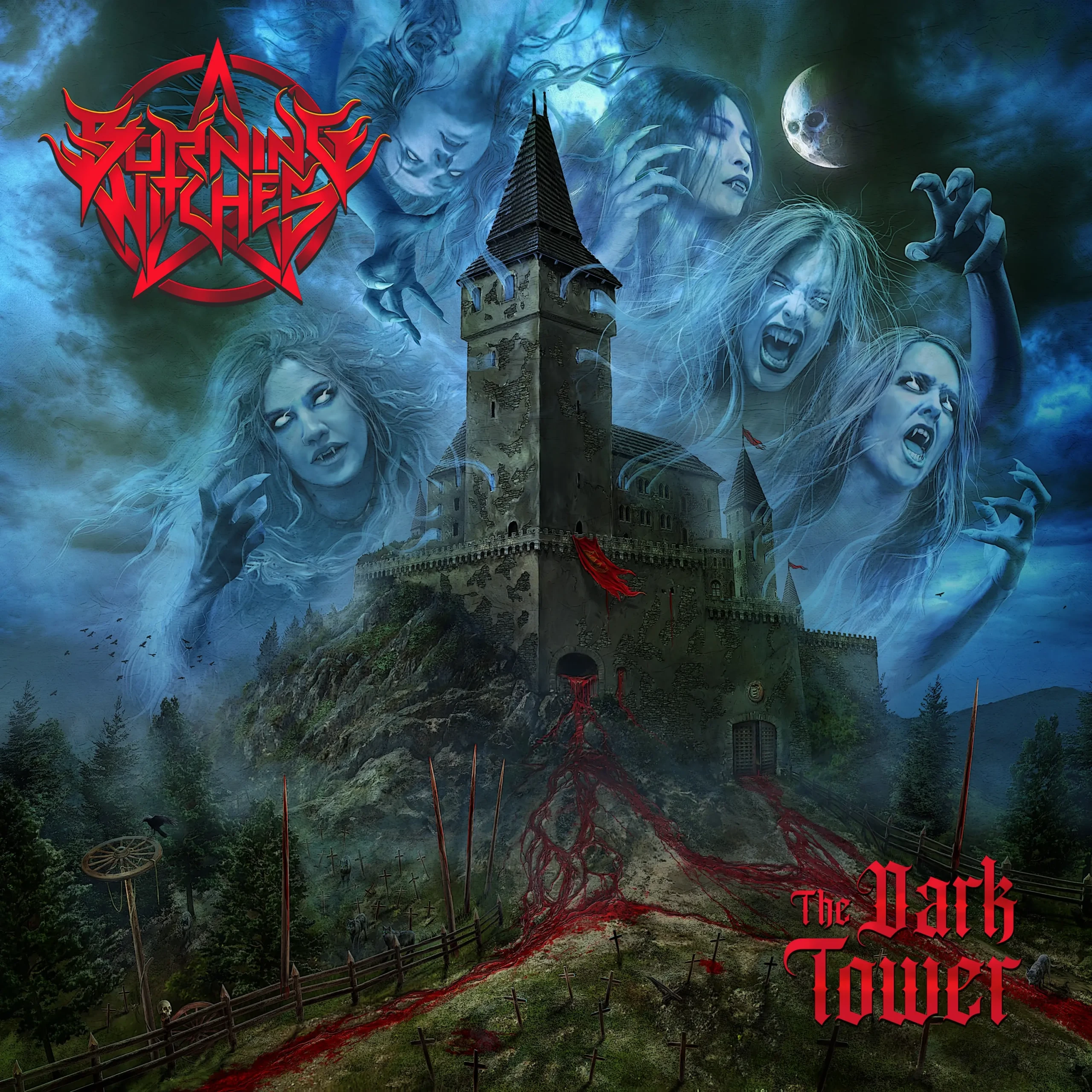 BURNING WITCHES - The Dark Tower [CRYSTAL CLEAR] · 2LP (Power Metal Vinyl) · Bild 1