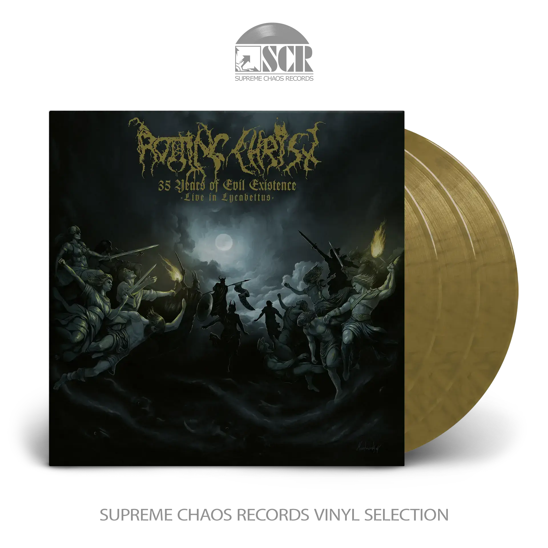 ROTTING CHRIST · 35 Years Of Evil Existence - Live In Lycabettus | GOLD/BLACK 3LP (Death Metal/Black Metal Vinyl)