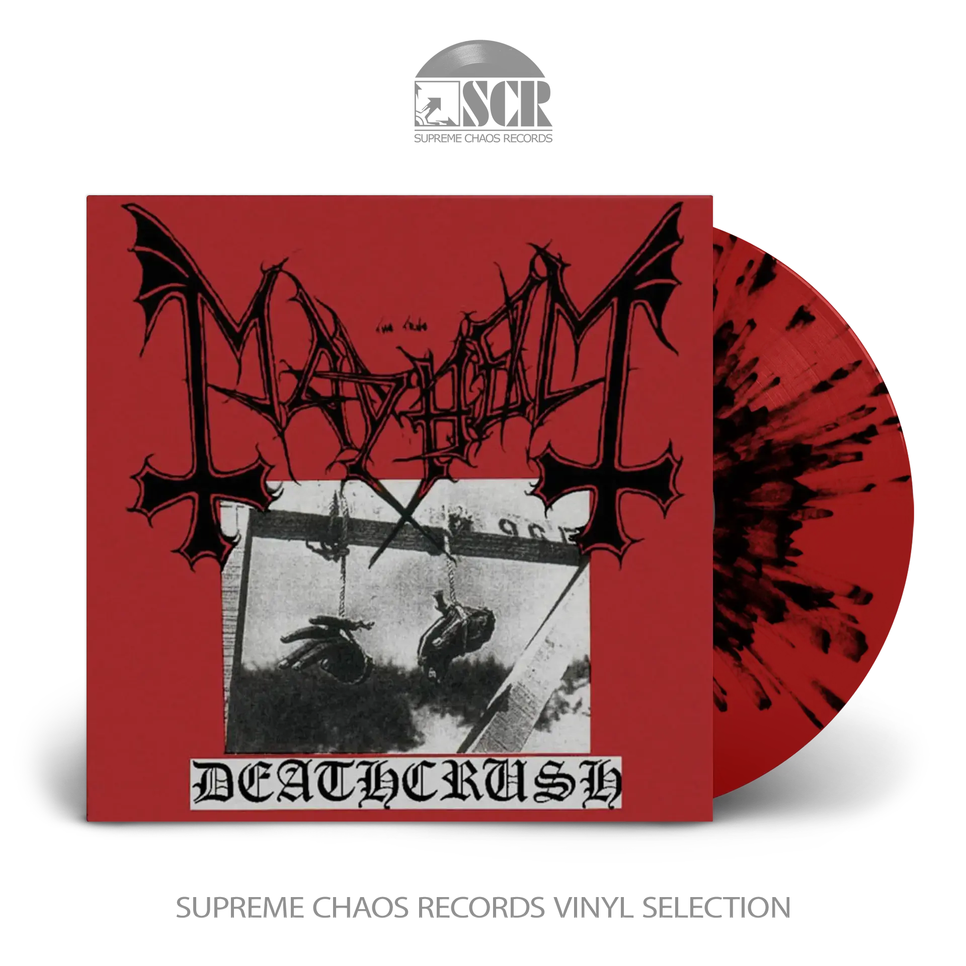 MAYHEM · Deathcrush (Re-Release) | RED/BLACK SPLATTER LP (Black Metal Vinyl)