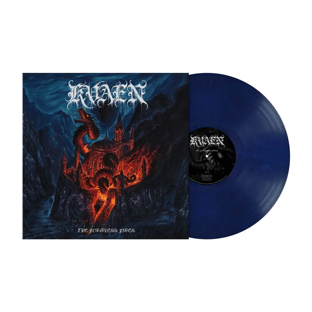 KVAEN · The Formless Fires | DARK MIDNIGHT BLUE MARBLED LP (Black Metal Vinyl)