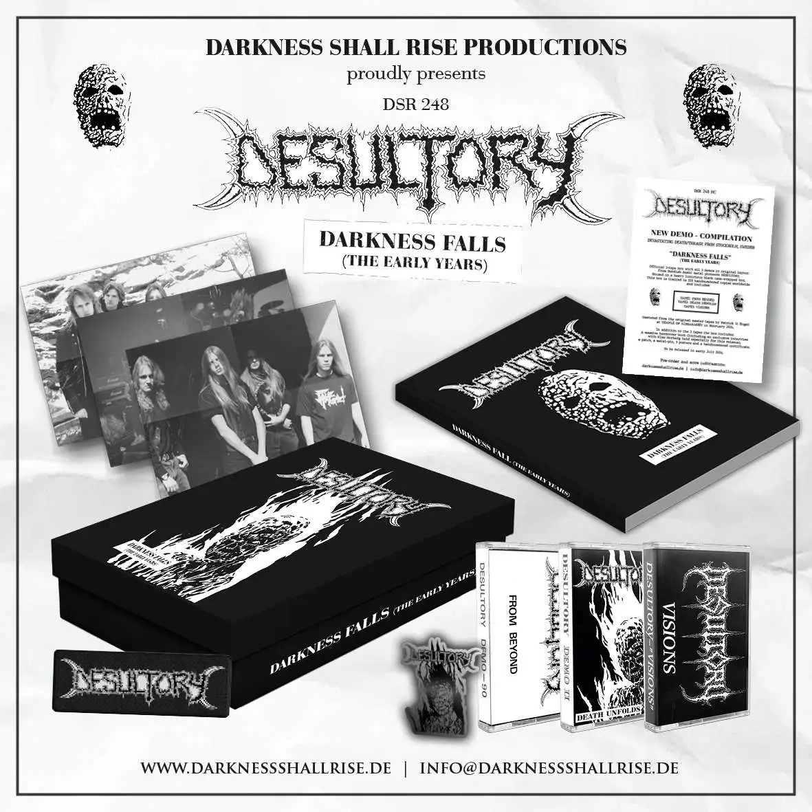 DESULTORY · Darkness Falls (The Early Days) | 3TAPE BOXSET (Death Metal Tapes)