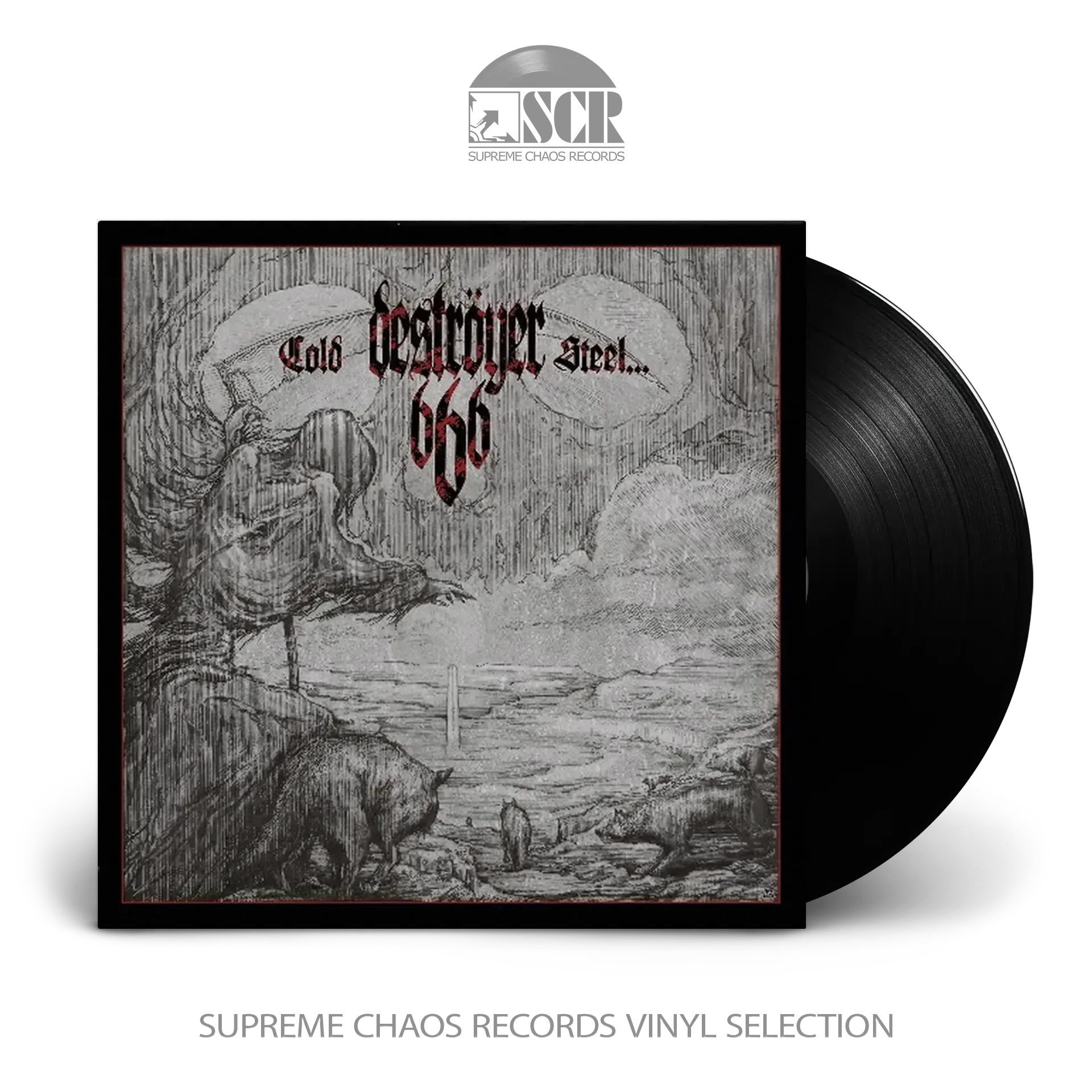 DESTRÖYER 666 - Cold Steel For An Iron Age · BLACK LP DESTRÖYER 666 - Cold Steel For An Iron Age · BLACK LP (Thrash Metal/Black Metal Vinyl)
