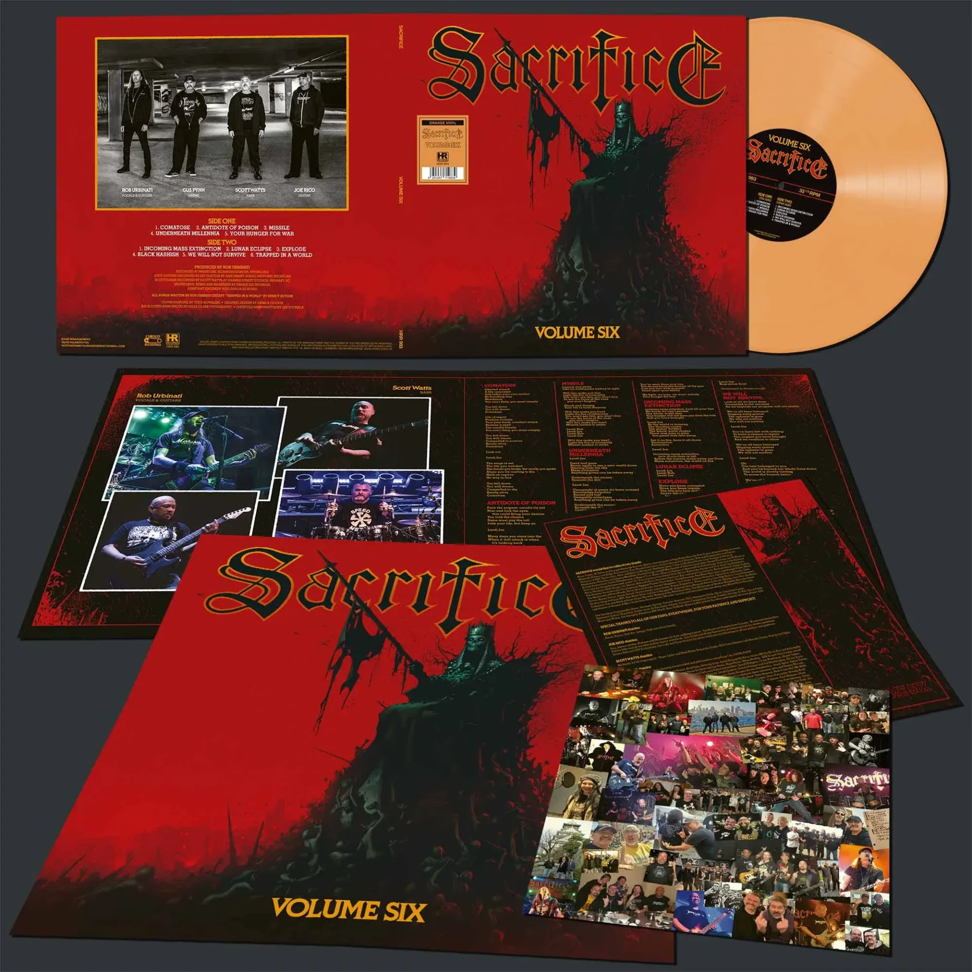 SACRIFICE - Volume Six [ORANGE LP] (Thrash Metal Vinyl) · Bild 2