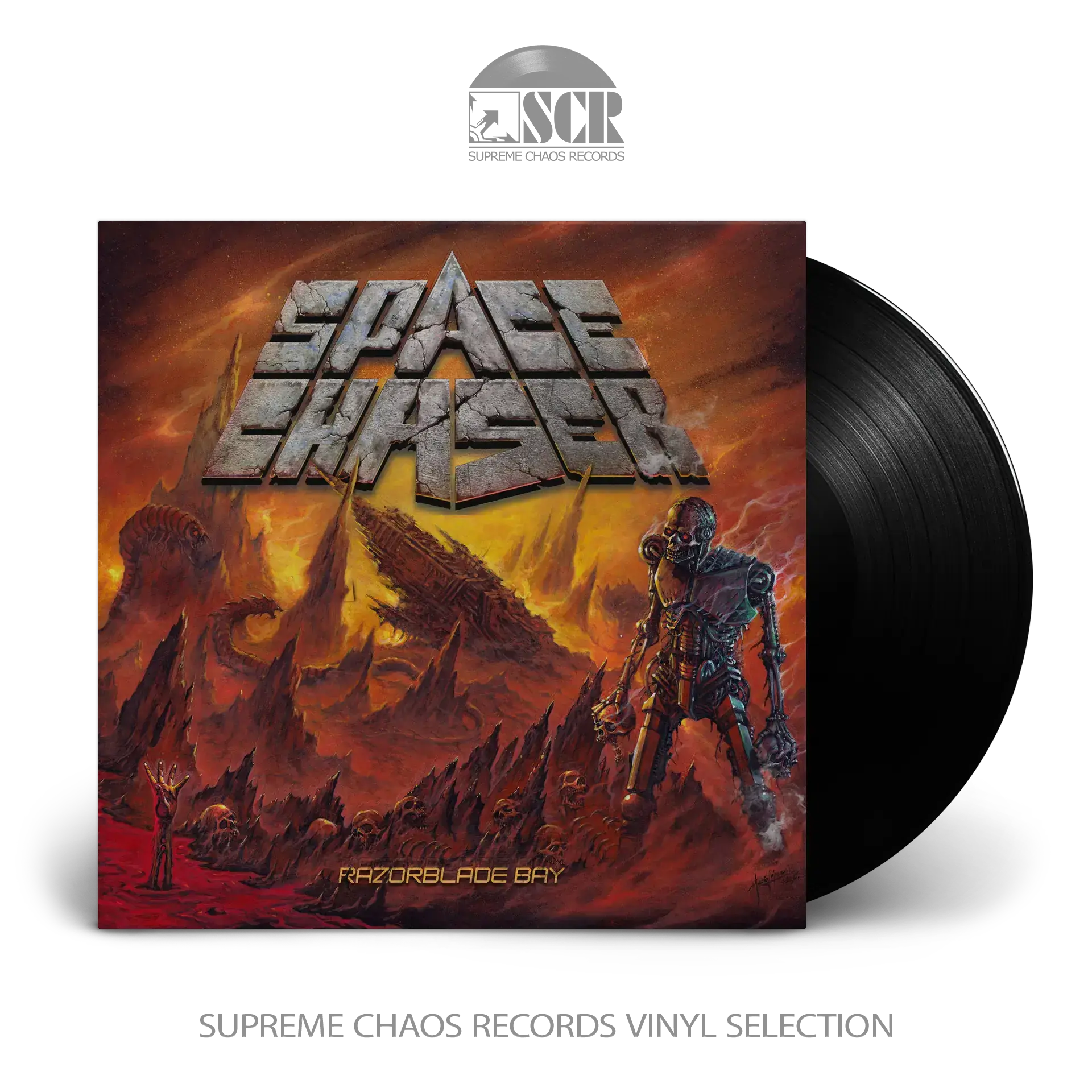 SPACE CHASER · Razorblade Bay | BLACK LP (Thrash Metal Vinyl)