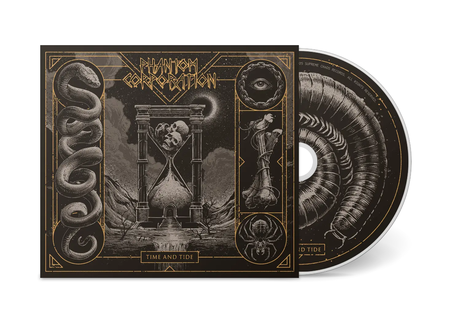 PHANTOM CORPORATION · Time And Tide | DIGIPAK T-SHIRT BUNDLE (Thrash Metal/D-Beat/Death Metal CDs) · Bild 3