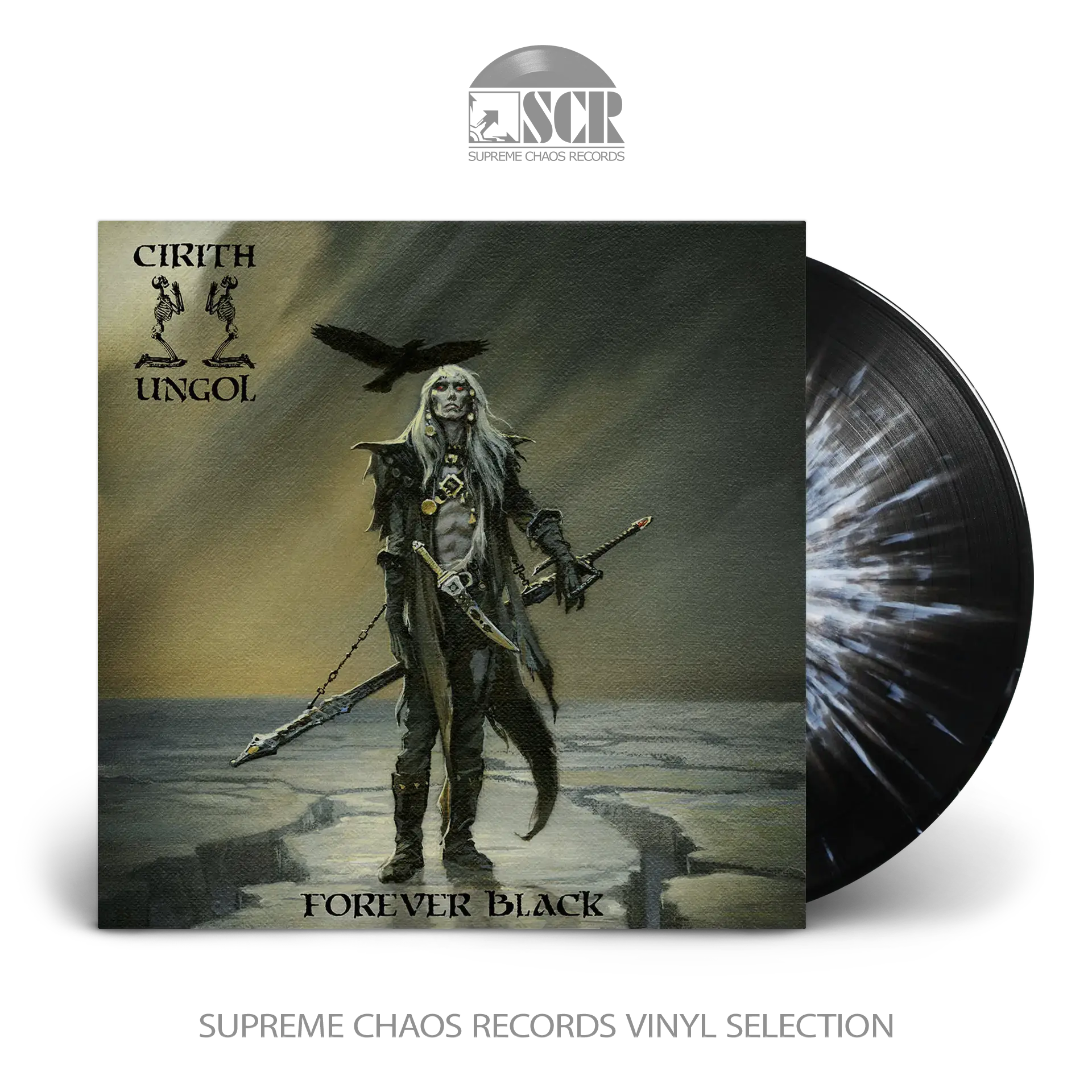 CIRITH UNGOL · Forever Black (5th Anniversary Edition) | BLACK/WHITE SPLATTER LP (Heavy Metal Vinyl)