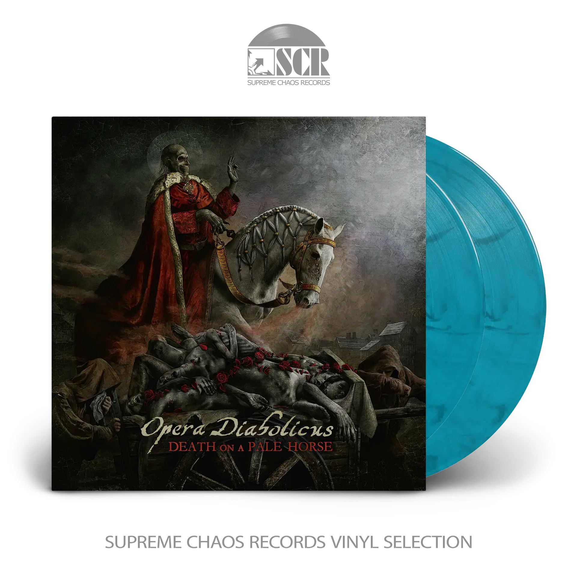 OPERA DIABOLICUS · Death On A Pale Horse | BLUE/WHITE/BLACK 2LP (Heavy Metal Vinyl)