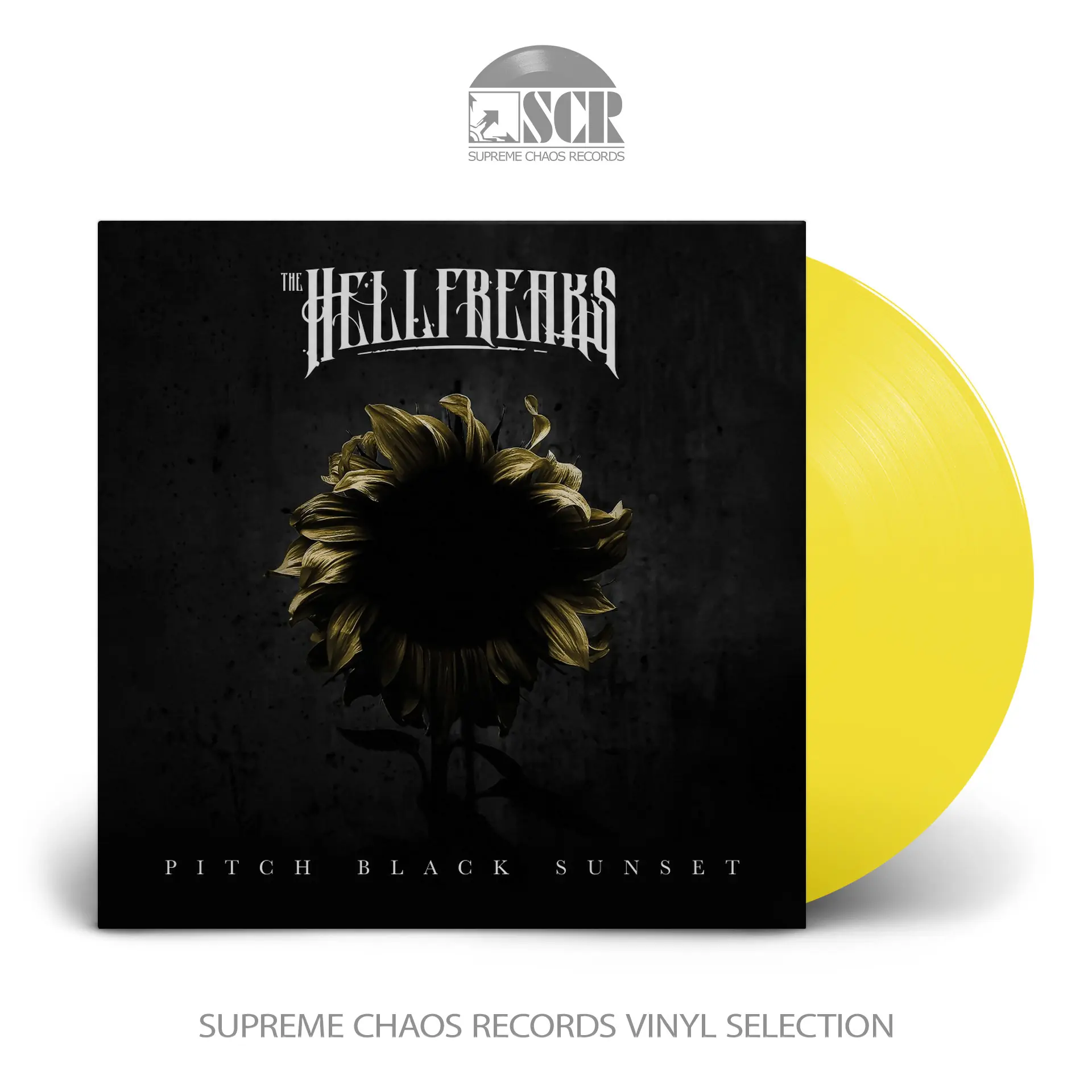 THE HELLFREAKS · Pitch Black Sunset | TRANSPARENT SUN YELLOW LP (Punk Rock Vinyl)