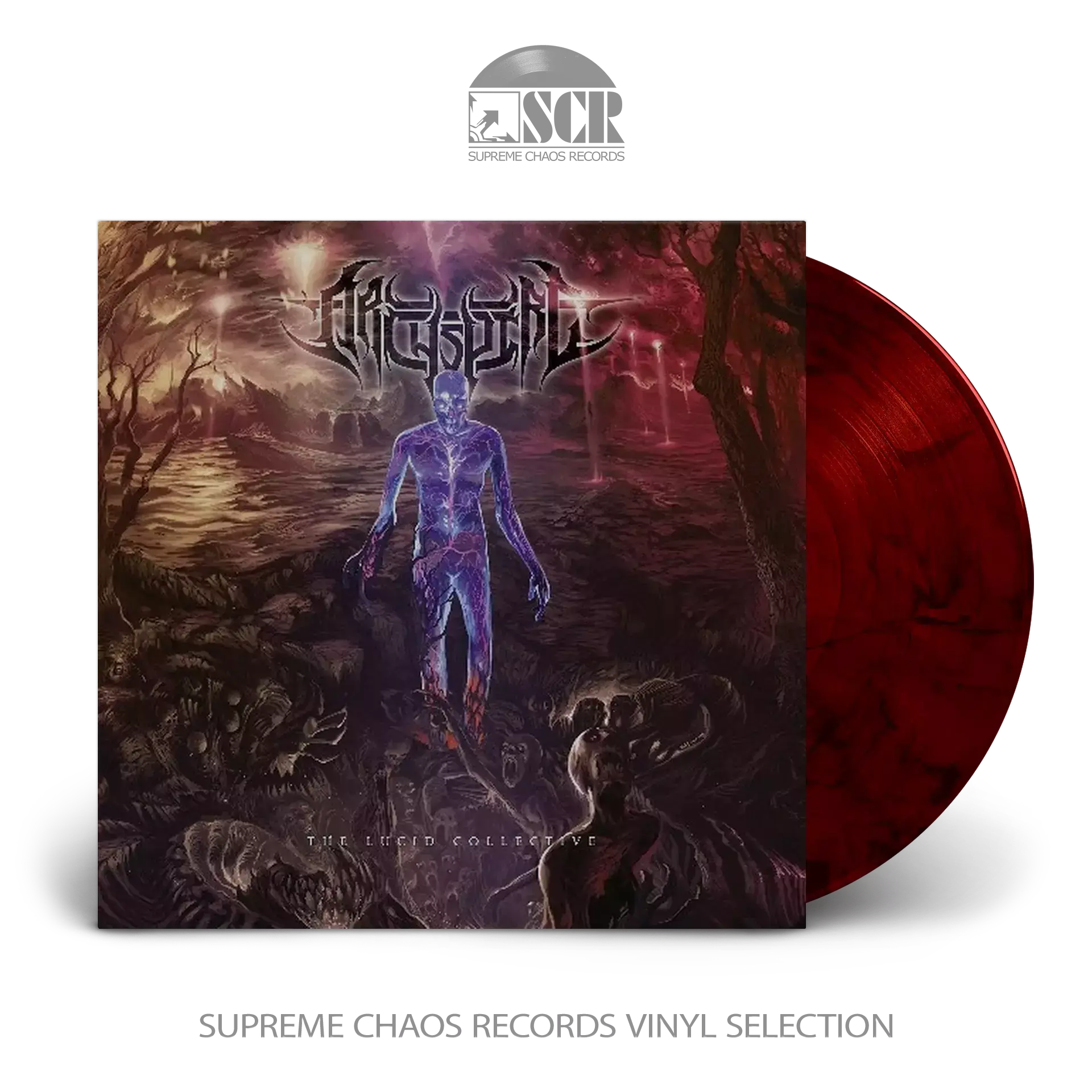 ARCHSPIRE · The Lucid Collective | TRANSPARENT RED/BLACK MARBLED LP (Death Metal/Progressive Metal Vinyl)