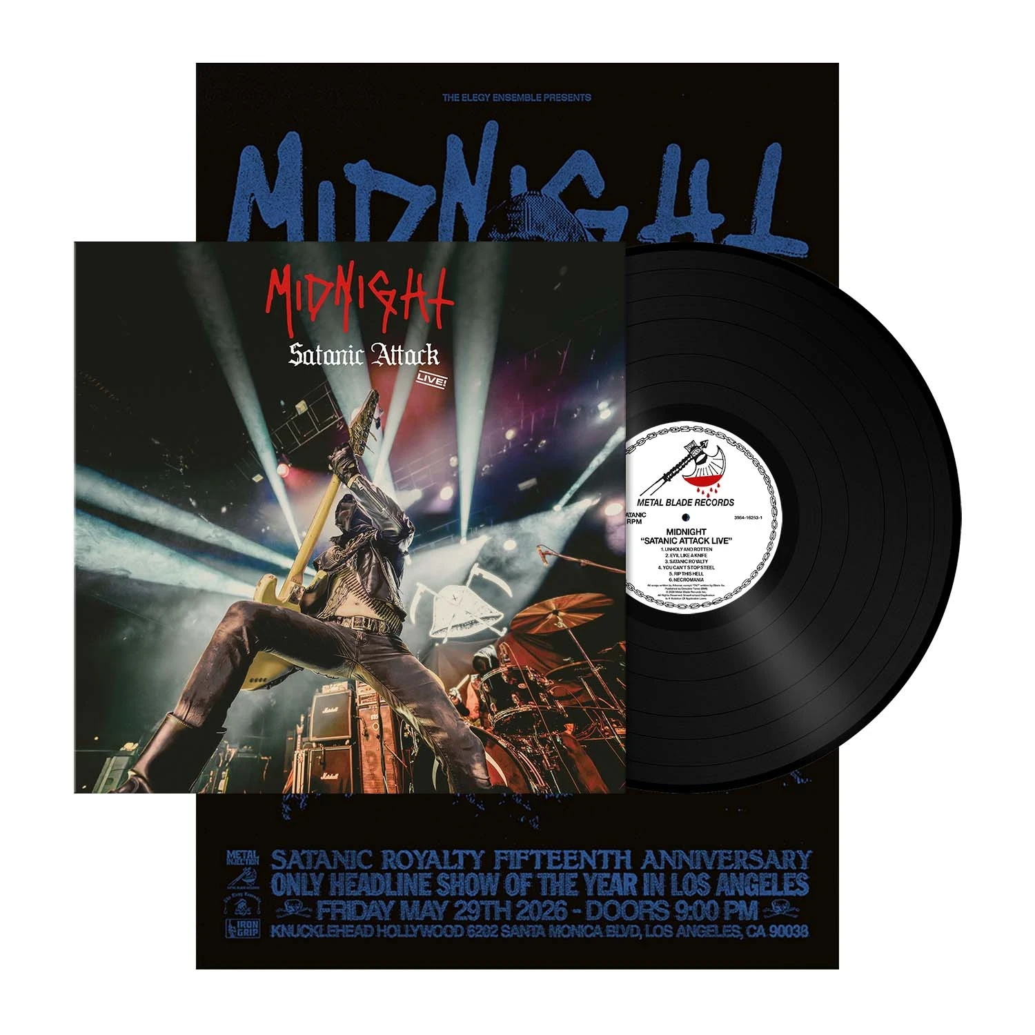 MIDNIGHT · Satanic Attack Live! | BLACK LP (Black Metal/Heavy Metal Vinyl) · Bild 2