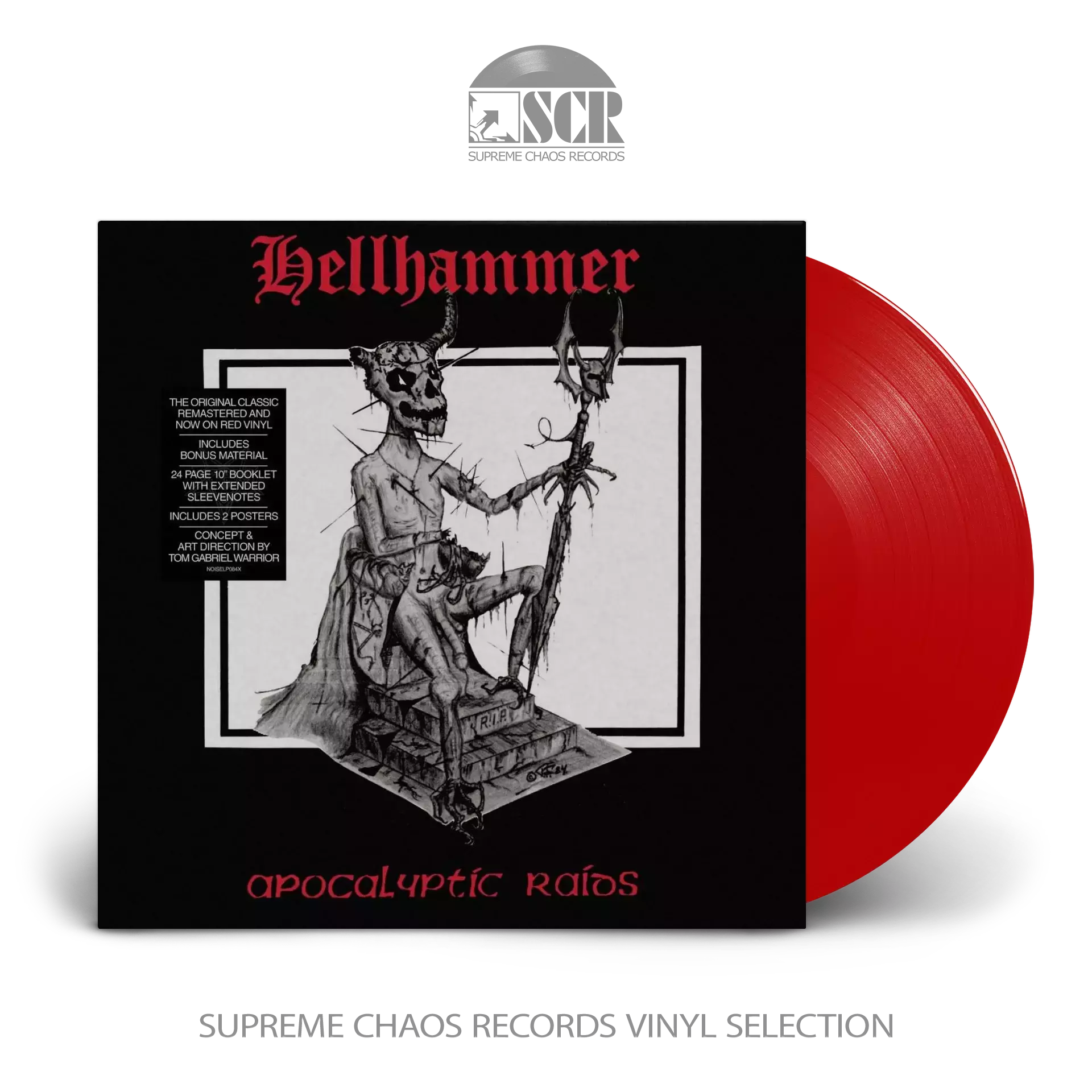 HELLHAMMER - Apocalyptic Raids · RED LP (Death Metal Vinyl)