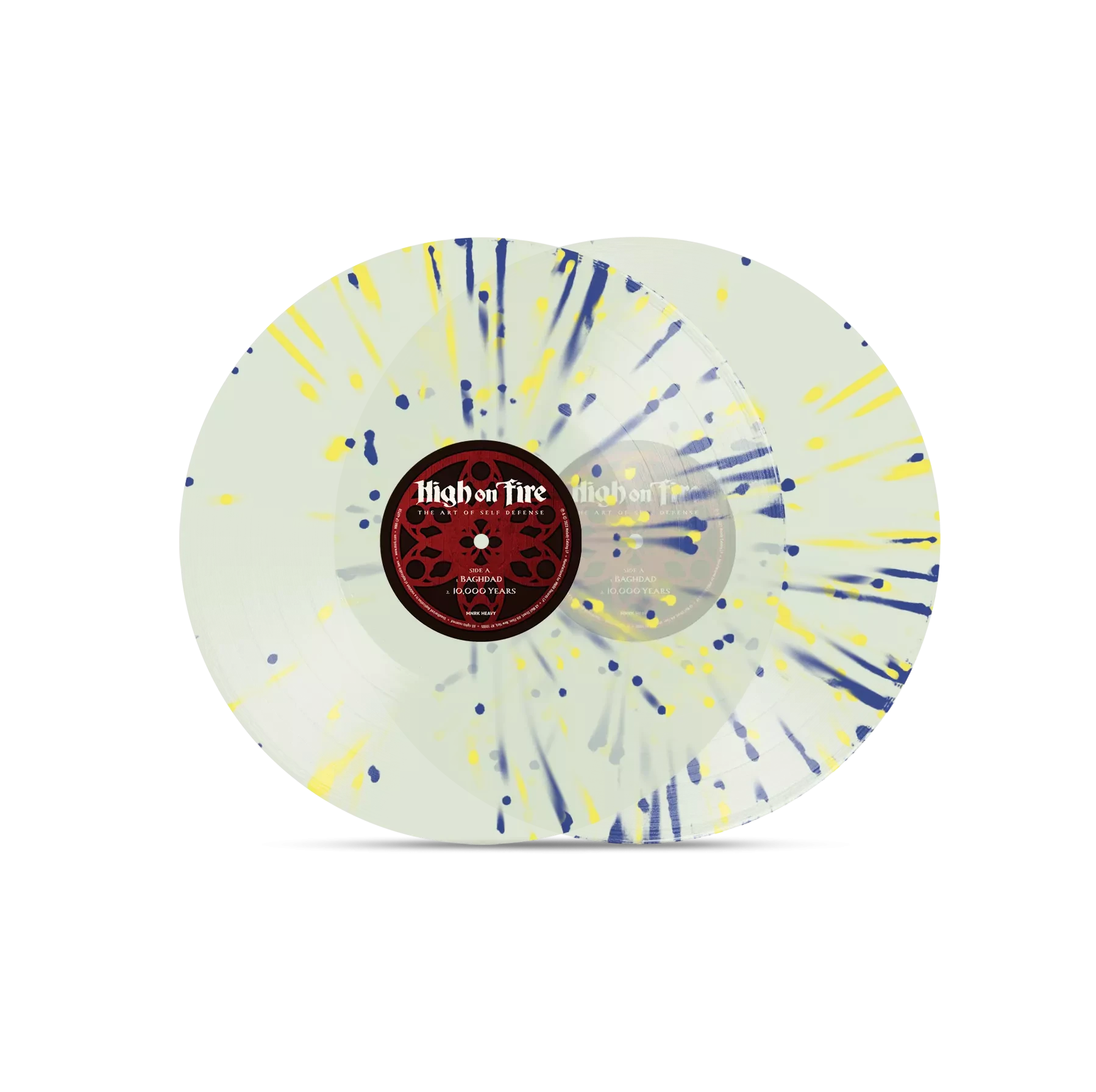 HIGH ON FIRE · The Art Of Self Defense | LEMON/COBALT SPLATTER DLP (Stoner Metal Vinyl) · Bild 2