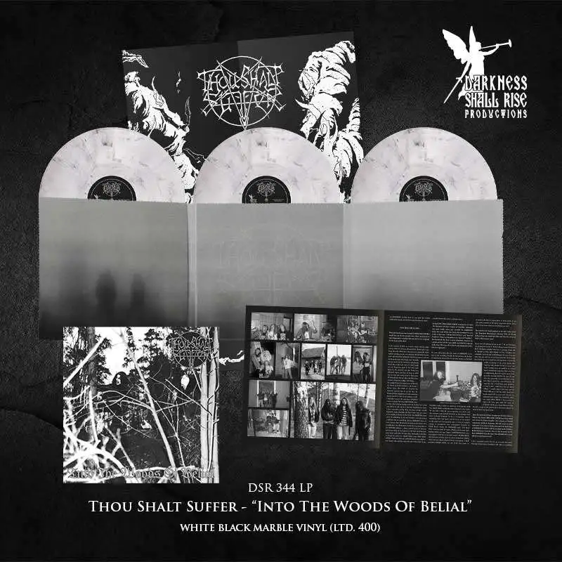 THOU SHALT SUFFER · Into The Woods Of Belial | WHITE/BLACK MARBLED 3LP (Death Metal Vinyl) · Bild 3