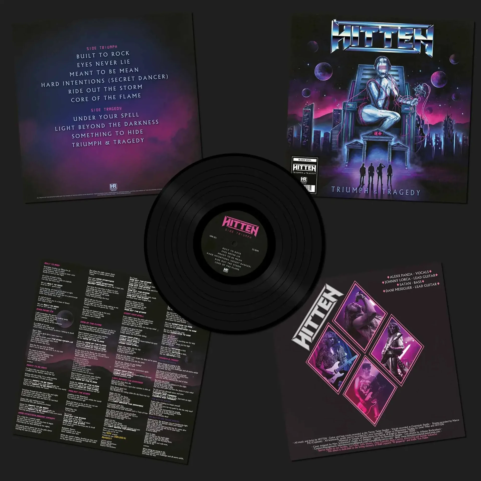 HITTEN · Triumph & Tragedy | BLACK LP (Heavy Metal Vinyl) · Bild 2