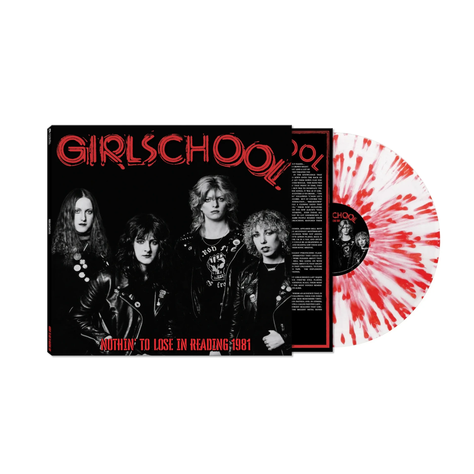 GIRLSCHOOL - Nothin' To Lose In Reading 1981 [RED/WHITE SPLATTER LP] (Hard Rock Vinyl) · Bild 2