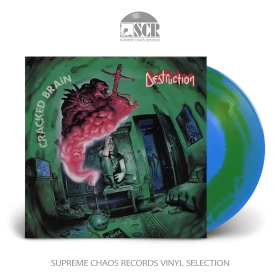 DESTRUCTION - Cracked Brain [OLIVE/BLUE SPLATTER LP] (Thrash Metal Vinyl)