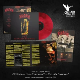GEHENNA · Seen Through The Veils Of Darkness (Re-Release) | TRANSPARENT RED GALAXY LP (Black Metal Vinyl) · Bild 2