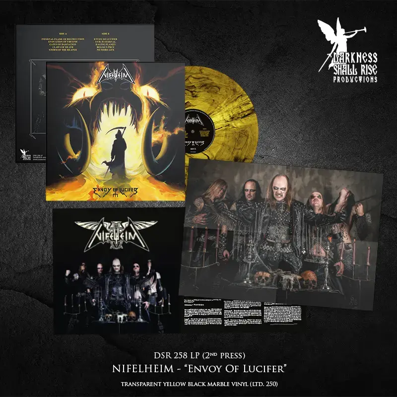 NIFELHEIM · Envoy Of Lucifer (Re-Release) | YELLOW/BLACK LP (Black Metal Vinyl) · Bild 2