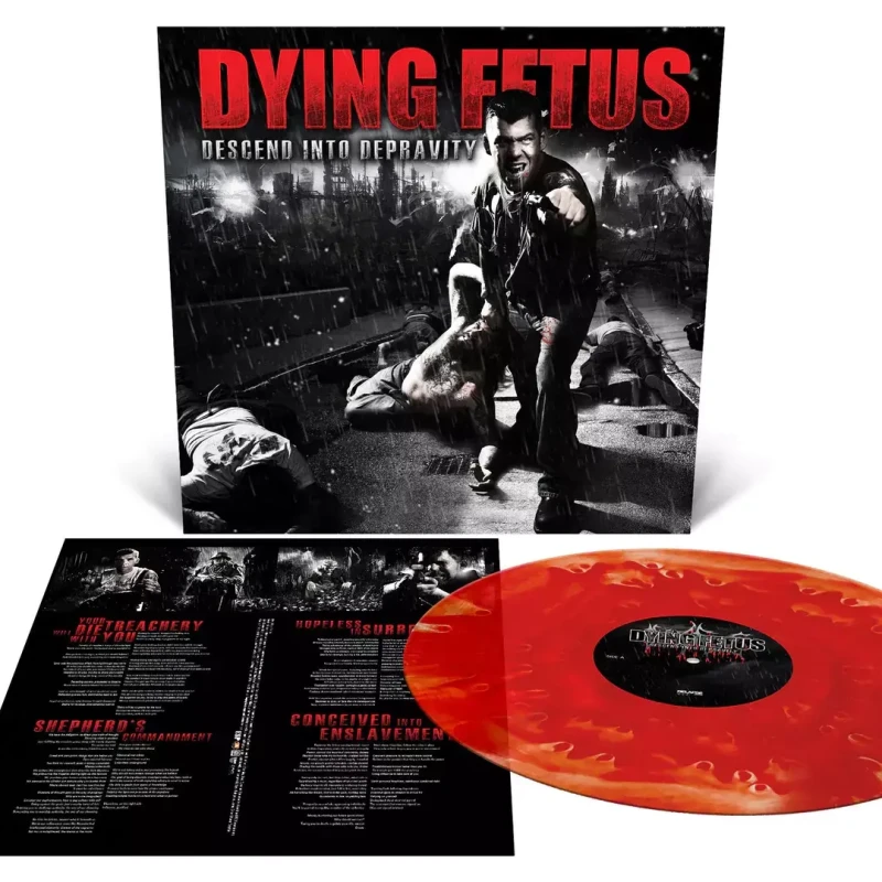Dying Fetus · Descend Into Depravity | Bloody RED Cloudy Effect Vinyl