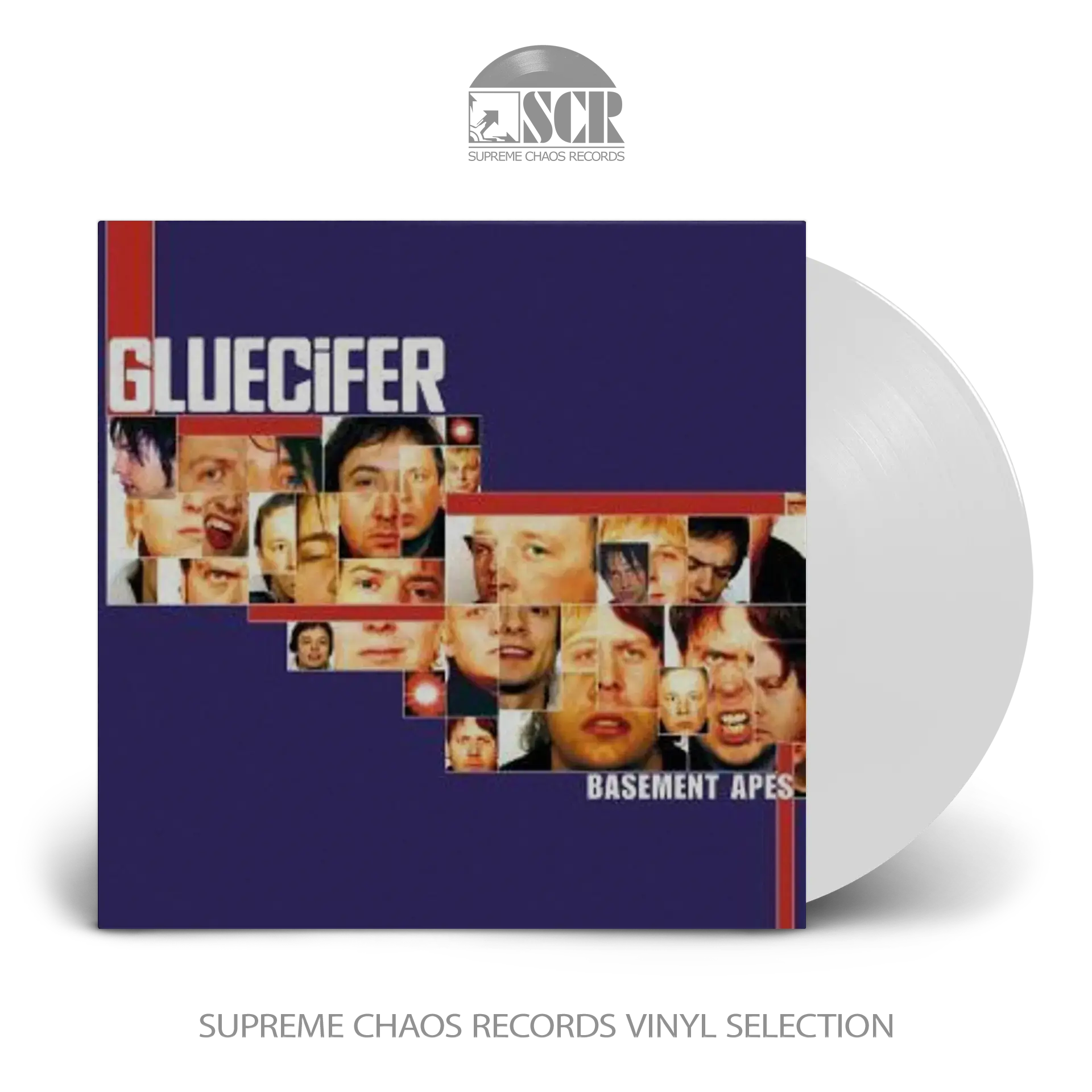 GLUECIFER · Basement Apes | SOLID WHITE LP (Hard Rock Vinyl)