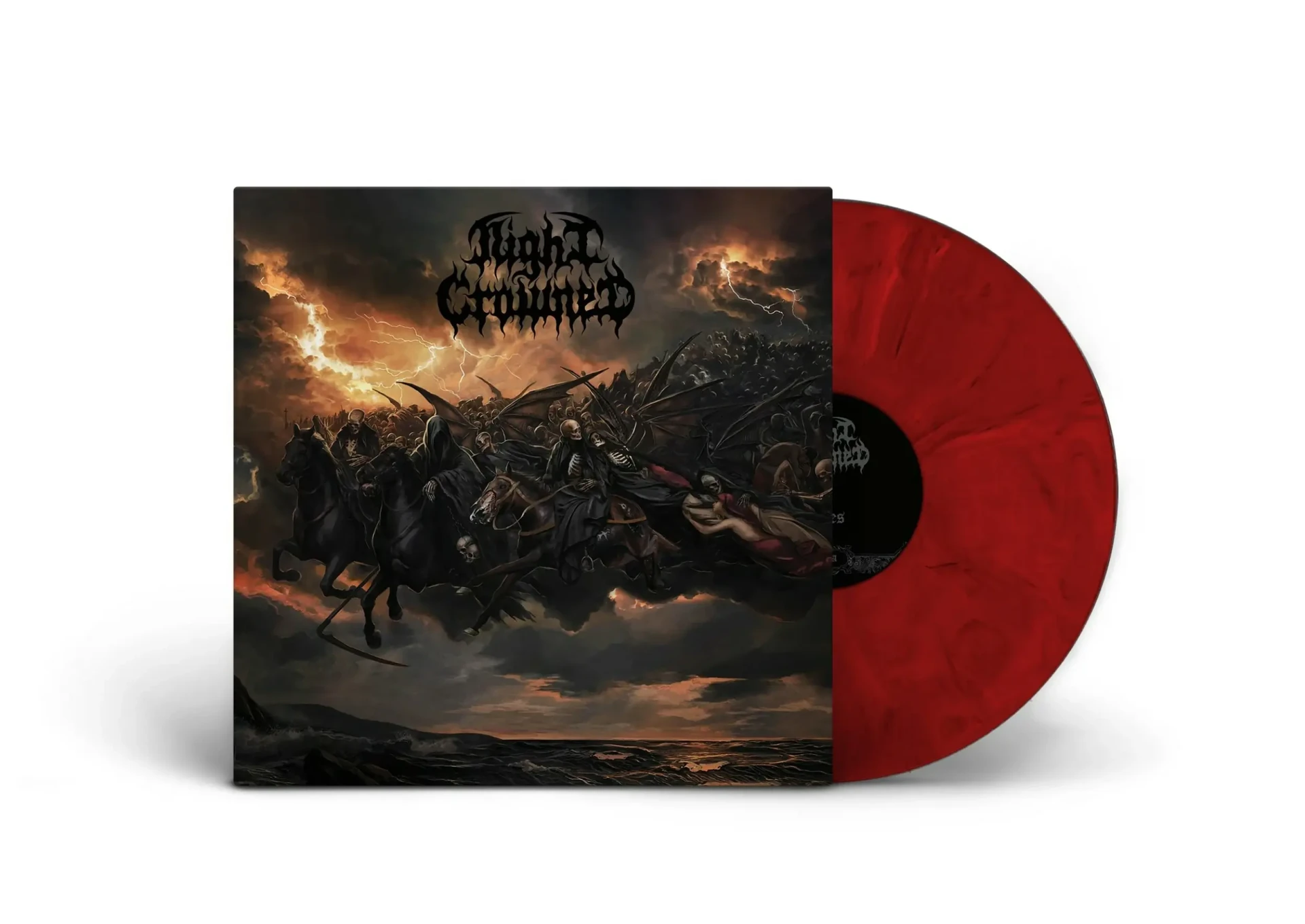 NIGHT CROWNED - Tales · RED MARBLED LP (Black Metal Vinyl)