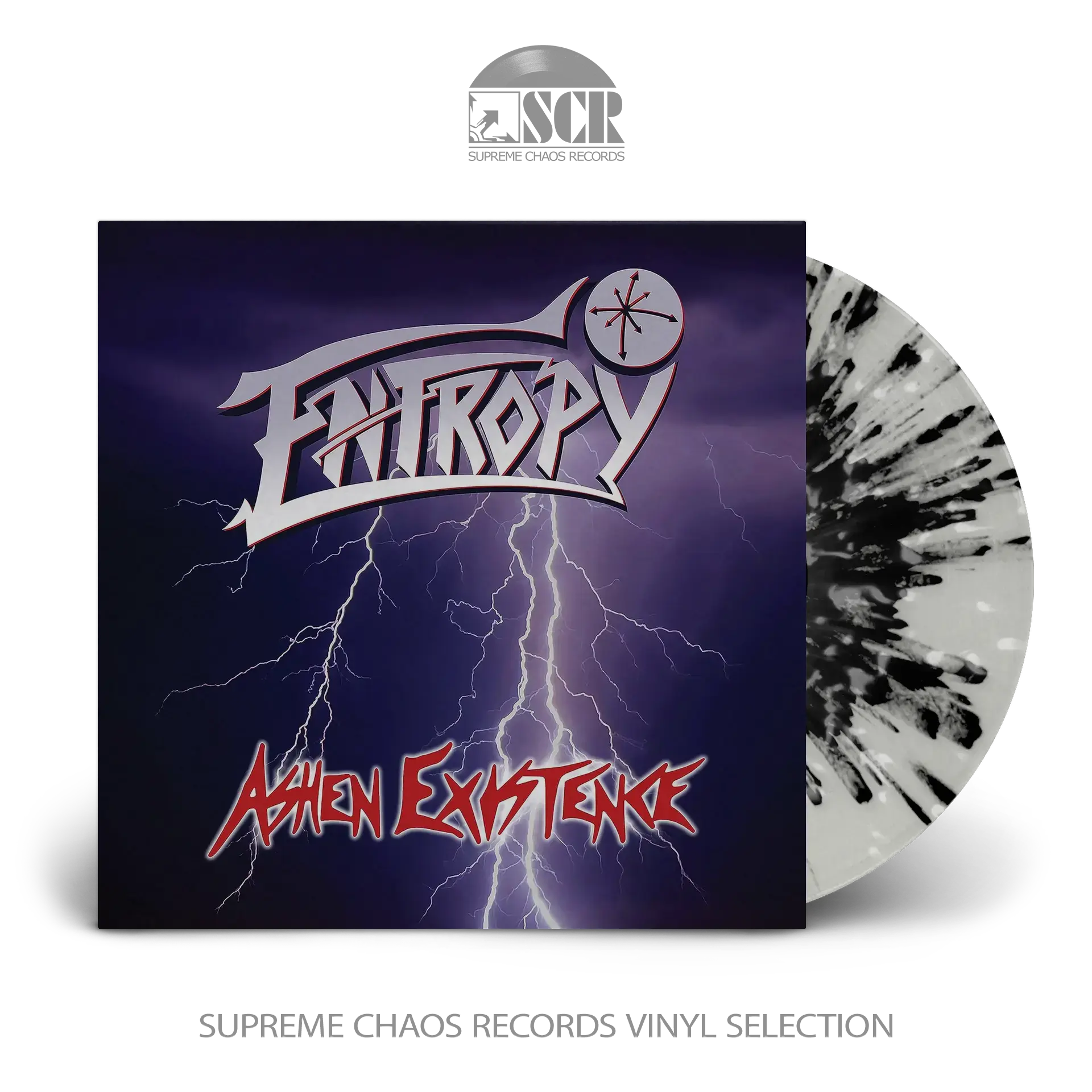 ENTROPY · Ashen Existence | BLACK WHITE CLEAR SPLATTER LP (Thrash Metal Vinyl)