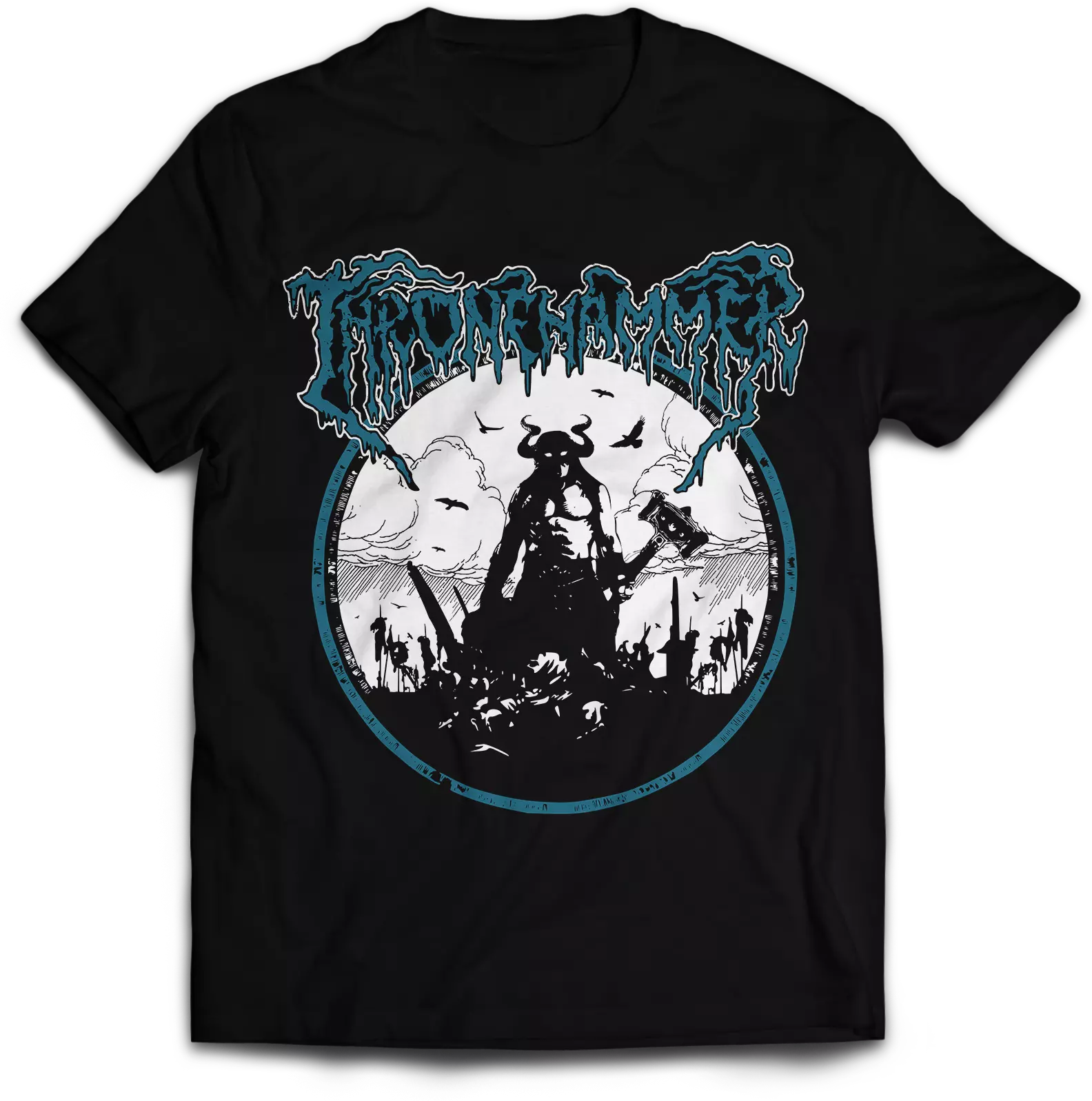 THRONEHAMMER · Usurper Barbarian | T-SHIRT (Doom Metal/Epic Metal/Death Metal Clothes)