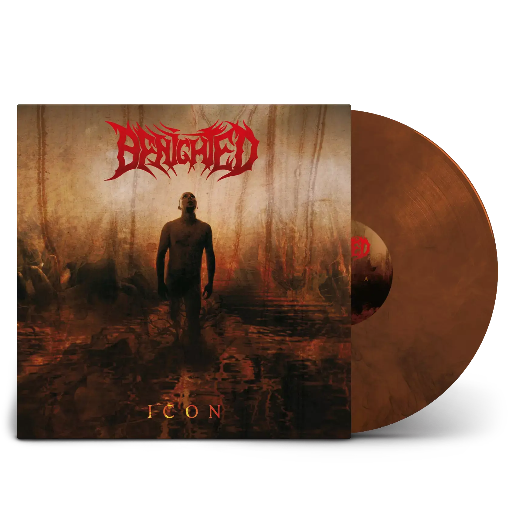 BENIGHTED · Icon | ORANGE/BLACK MARBLED LP (Death Metal/Grindcore Vinyl)