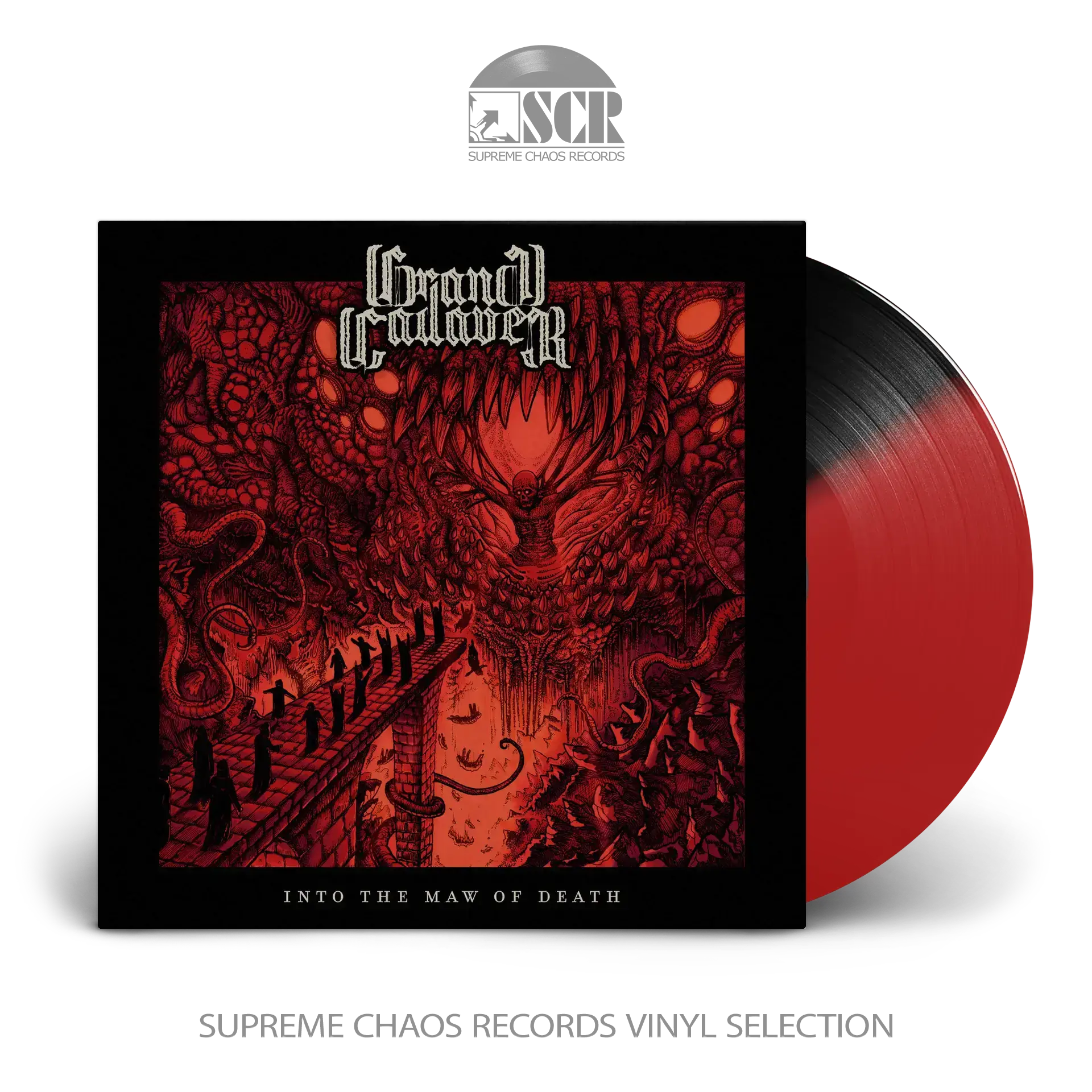 GRAND CADAVER · Into The Maw Of Death | RED/BLACK LP (Death Metal Vinyl)