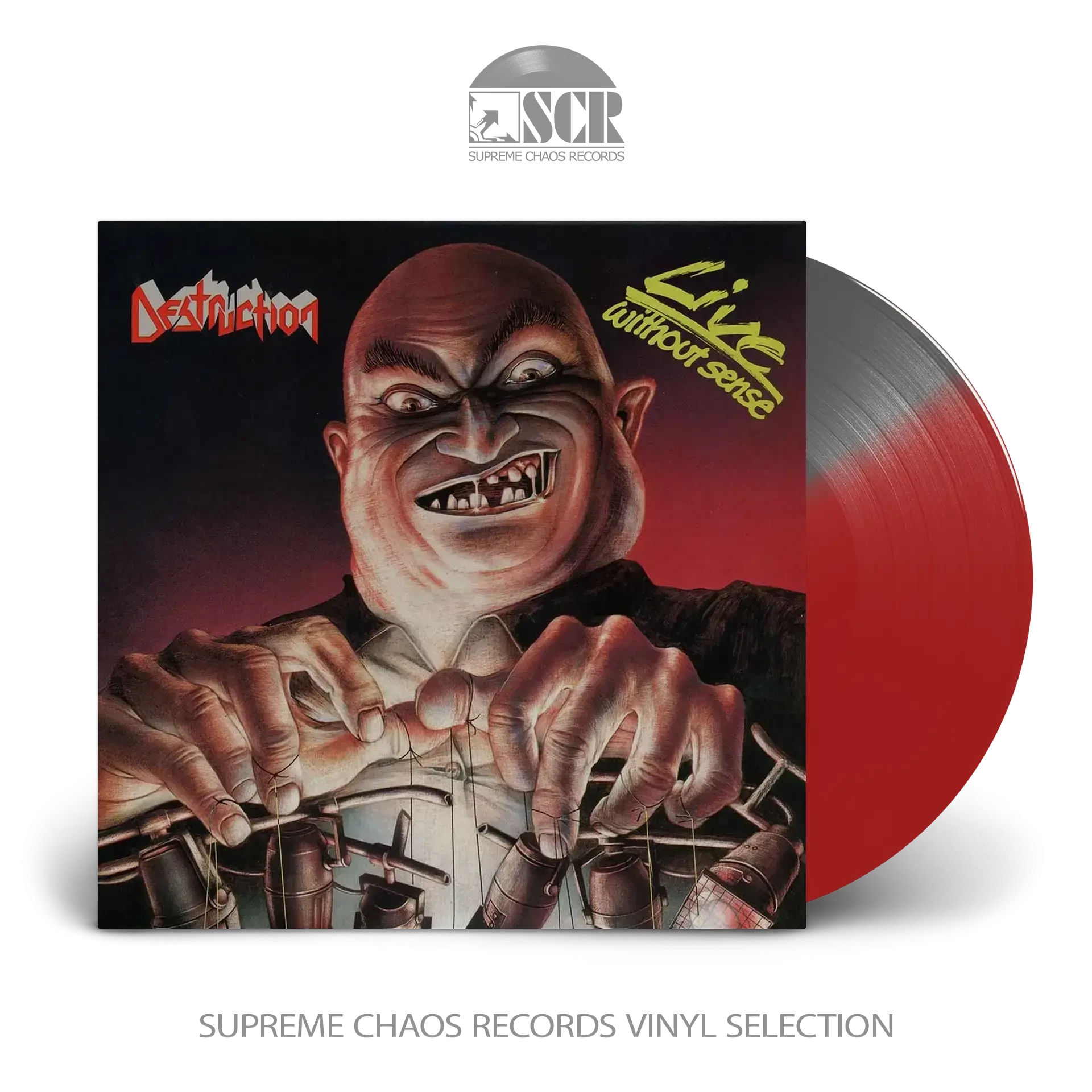 DESTRUCTION · Live Without Sense | RED/GREY BI-COLOR LP+7" (Thrash Metal Vinyl)