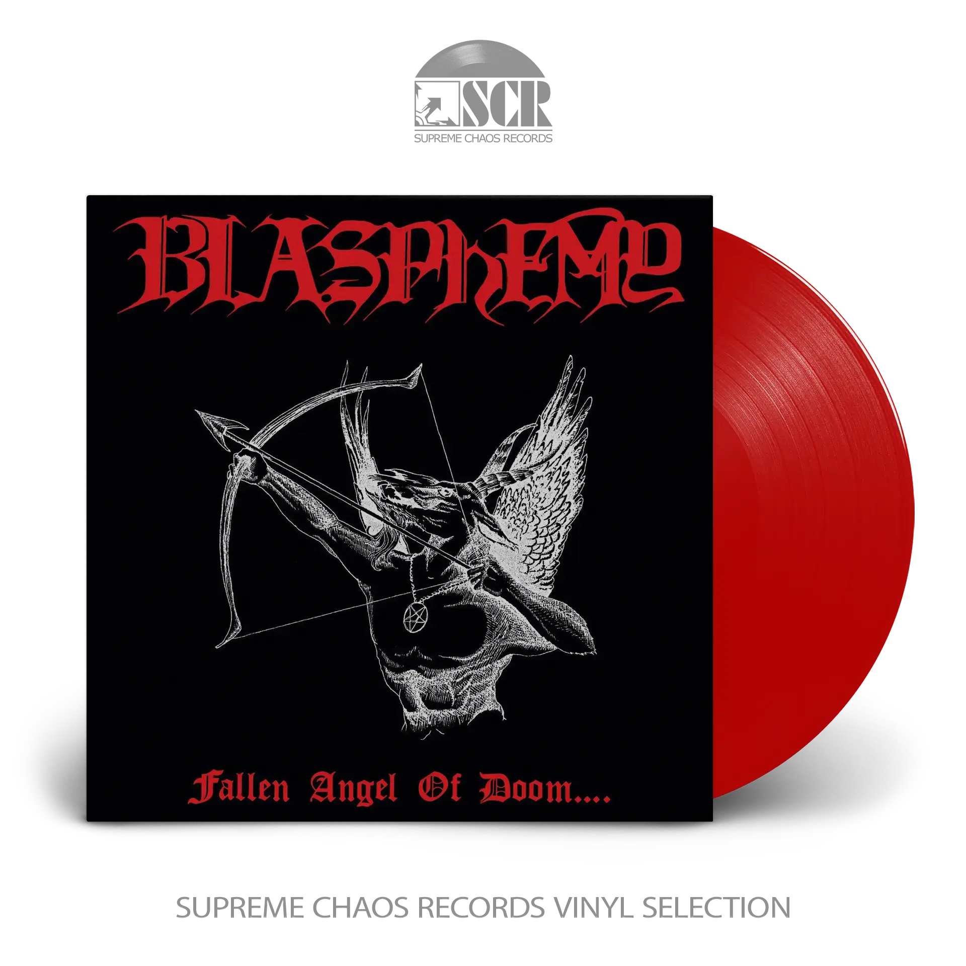 BLASPHEMY · Fallen Angel of Doom | RUBY RED LP (Black Metal Vinyl)