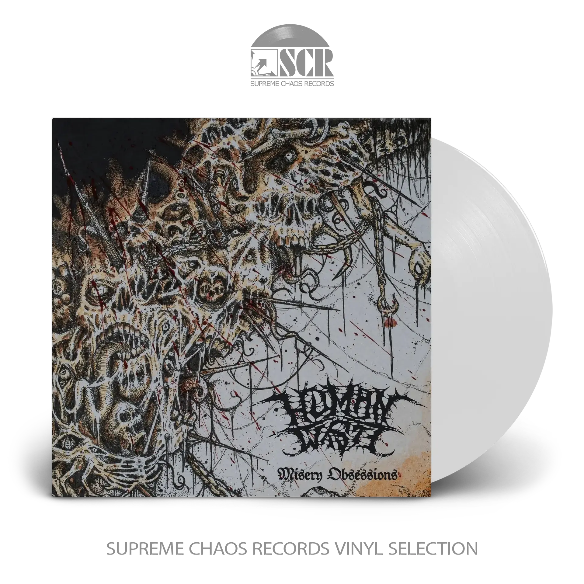 HUMAN WASTE · Misery Obsessions | WHITE LP (Death Metal Vinyl)