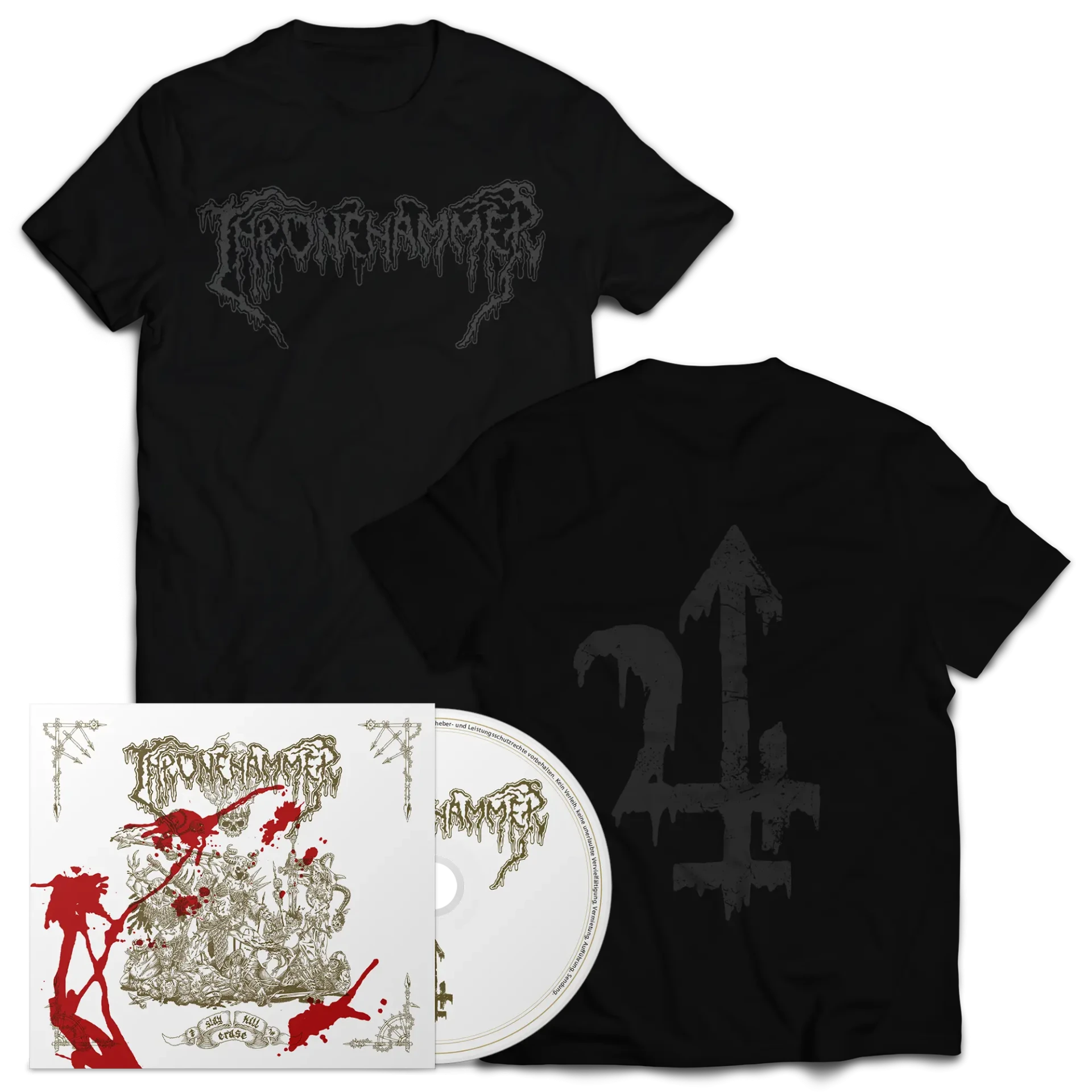 THRONEHAMMER - Slay | Kill | Erase [T-SHIRT+DIGIPAK CD] (Doom Metal/Epic Metal/Death Metal/Heavy Metal CDs)