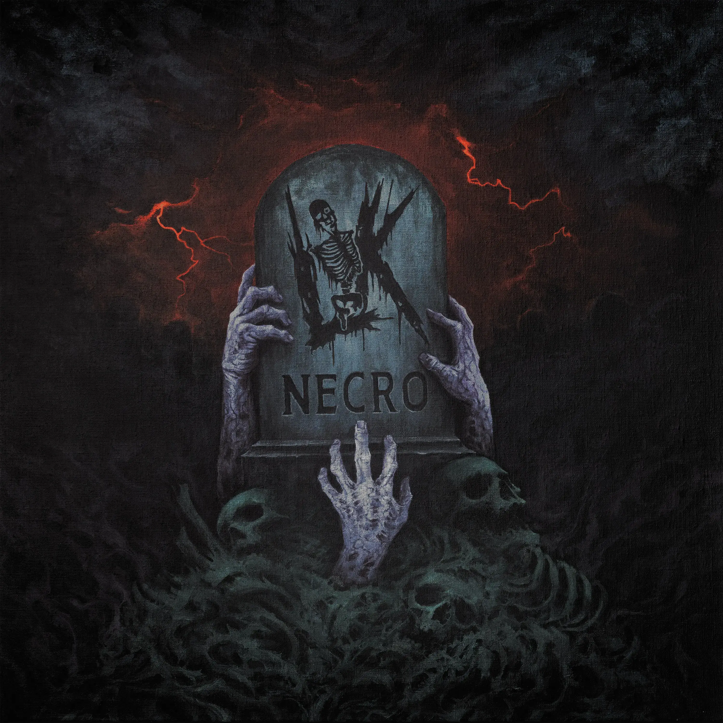 LIK · Necro | TOMBSTONE GREY MARBLED LP (Death Metal Vinyl) · Bild 1