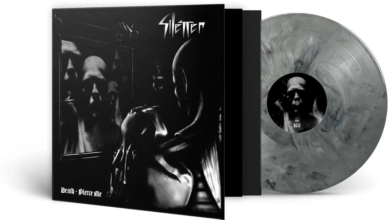 SILENCER · Death, Pierce Me | SILVER/WHITE/BLACK LP (Black Metal Vinyl) · Bild 3